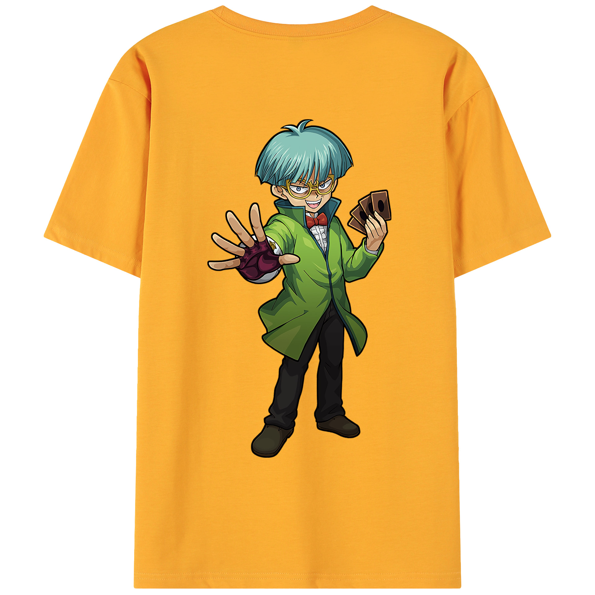 （画像用） 遊☆戯☆王 Yu-Gi-Oh! 綿100％ メンズ半袖Tシャツ（バックプリント） 通気性