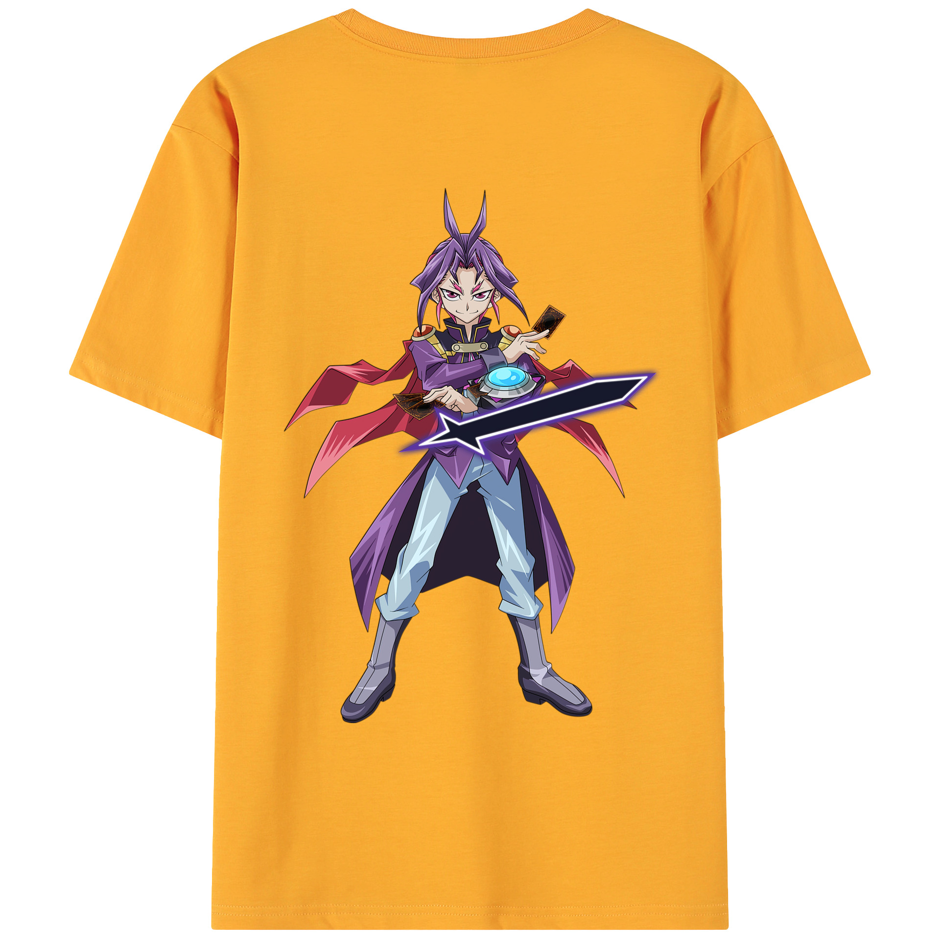 （画像用） 遊☆戯☆王 Yu-Gi-Oh! 綿100％ メンズ半袖Tシャツ（バックプリント） 通気性