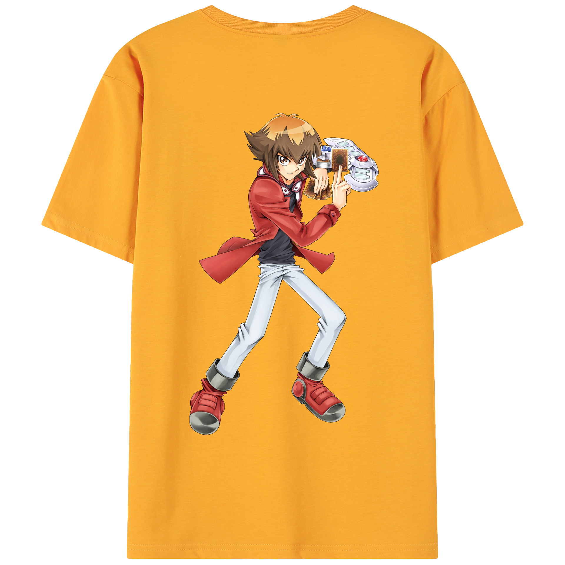 （画像用） 遊☆戯☆王 Yu-Gi-Oh! 綿100％ メンズ半袖Tシャツ（バックプリント） 通気性
