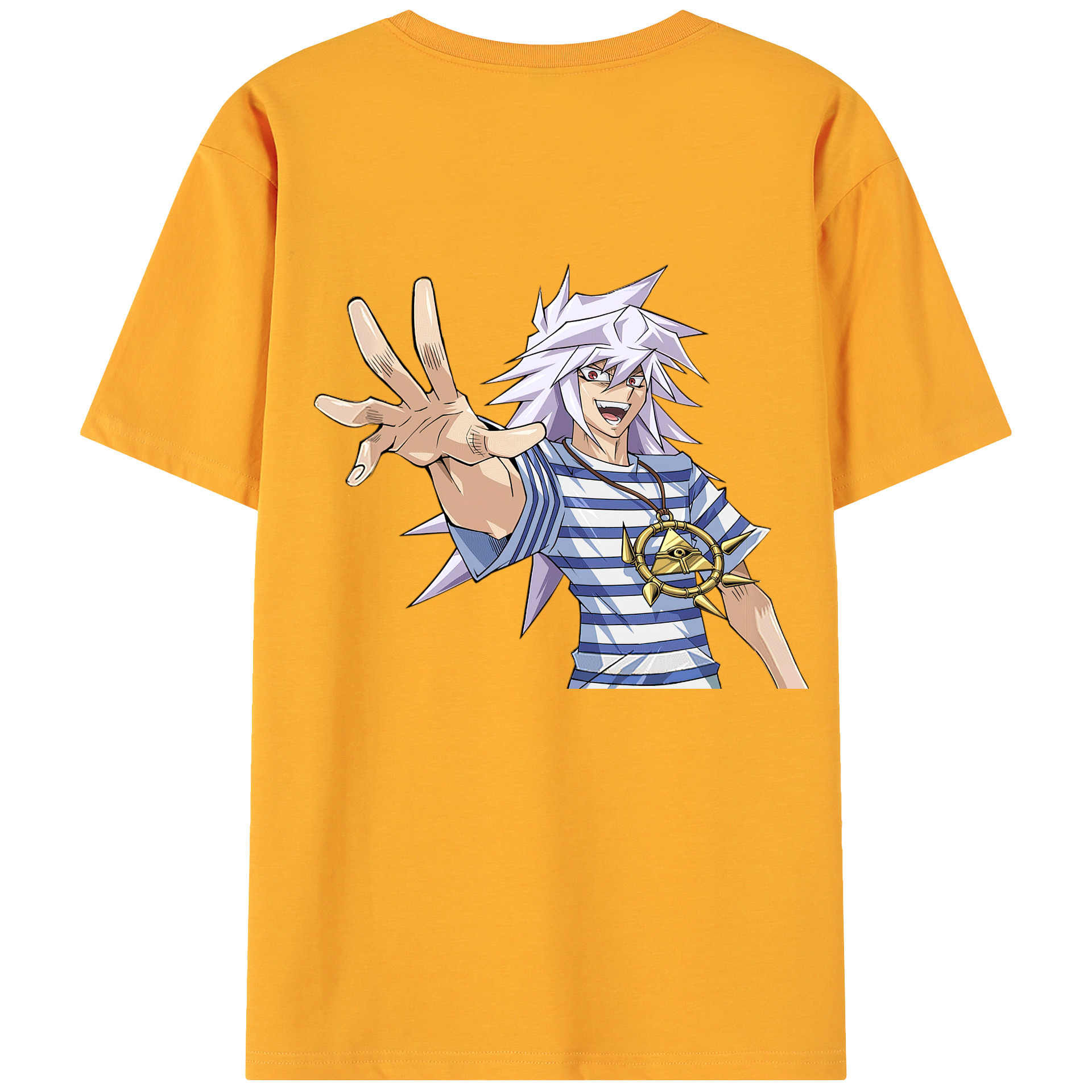 （画像用） 遊☆戯☆王 Yu-Gi-Oh! 綿100％ メンズ半袖Tシャツ（バックプリント） 通気性