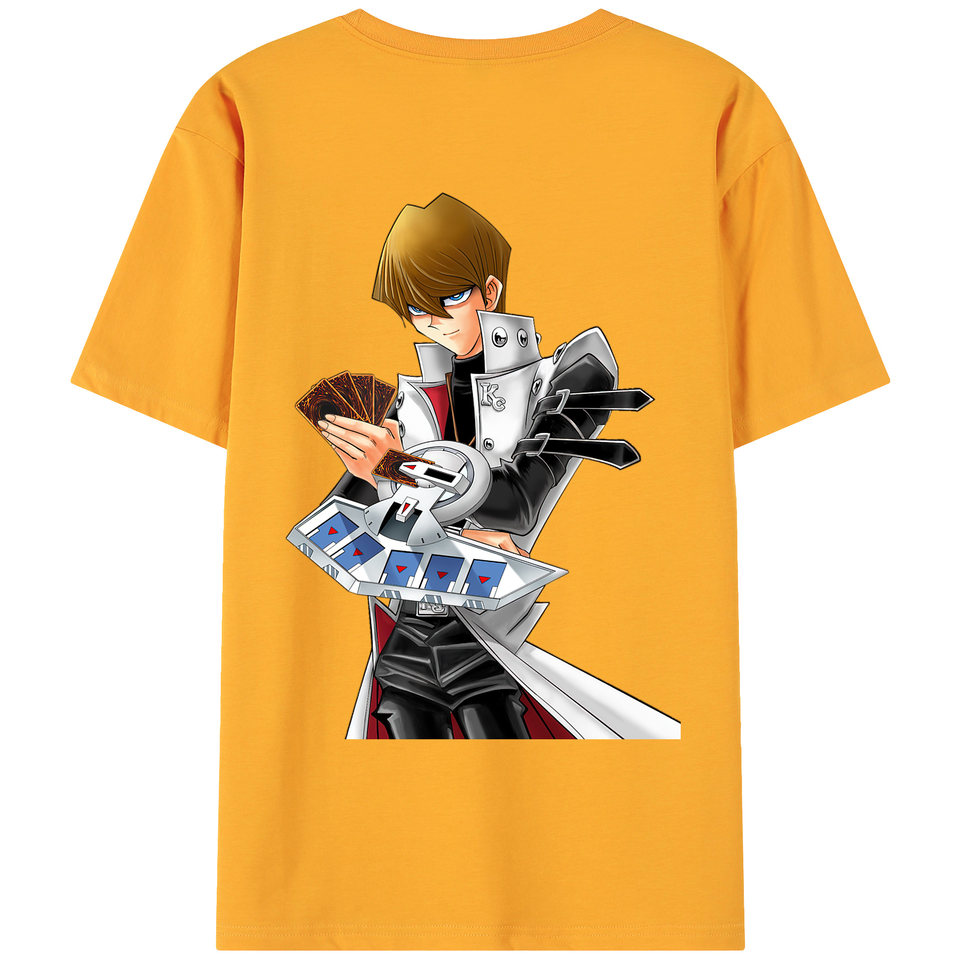 （画像用） 遊☆戯☆王 Yu-Gi-Oh! 綿100％ メンズ半袖Tシャツ（バックプリント） 通気性