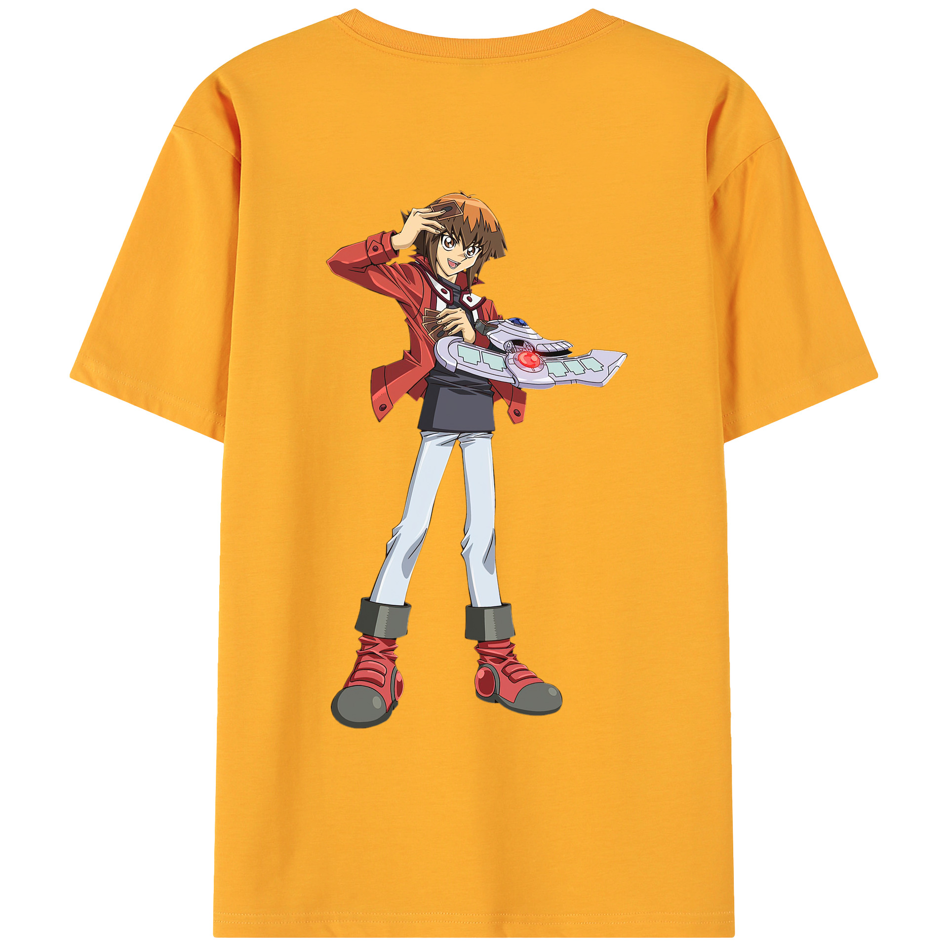 （画像用） 遊☆戯☆王 Yu-Gi-Oh! 綿100％ メンズ半袖Tシャツ（バックプリント） 通気性