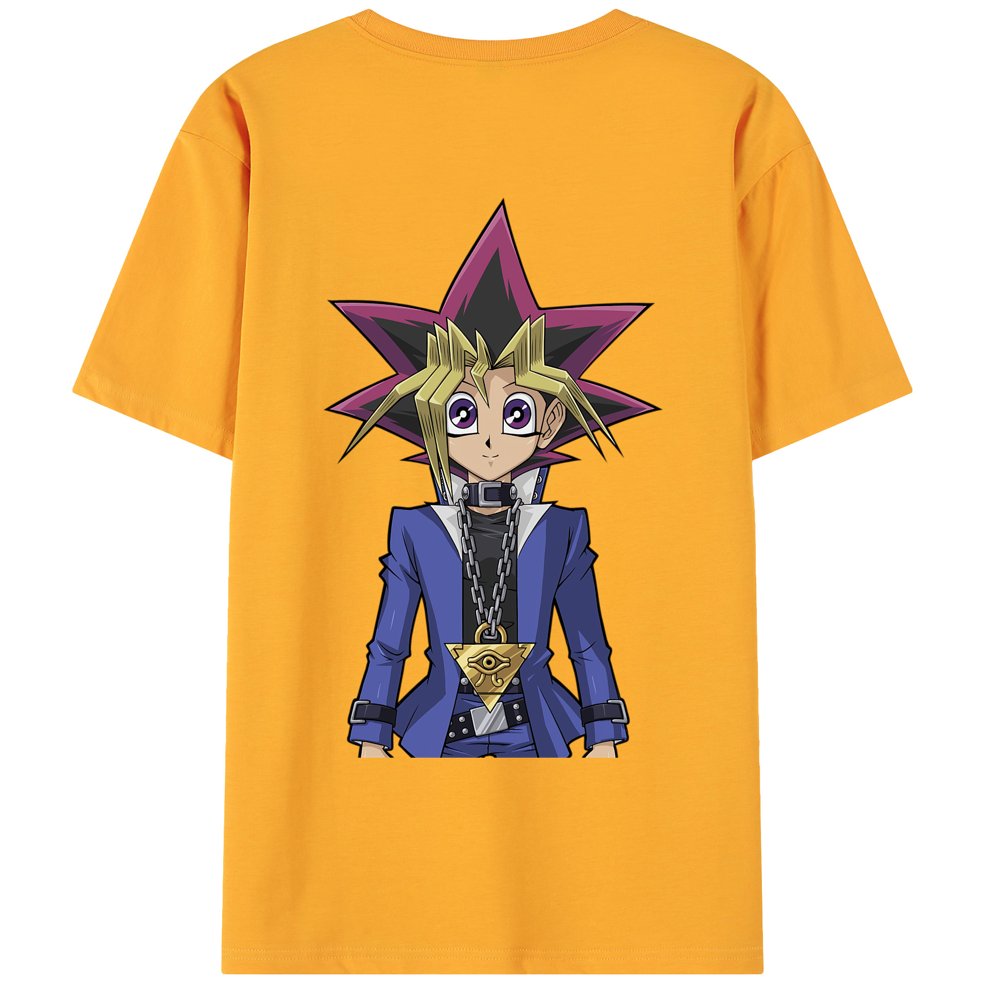 （画像用） 遊☆戯☆王 Yu-Gi-Oh! 綿100％ メンズ半袖Tシャツ（バックプリント） 通気性