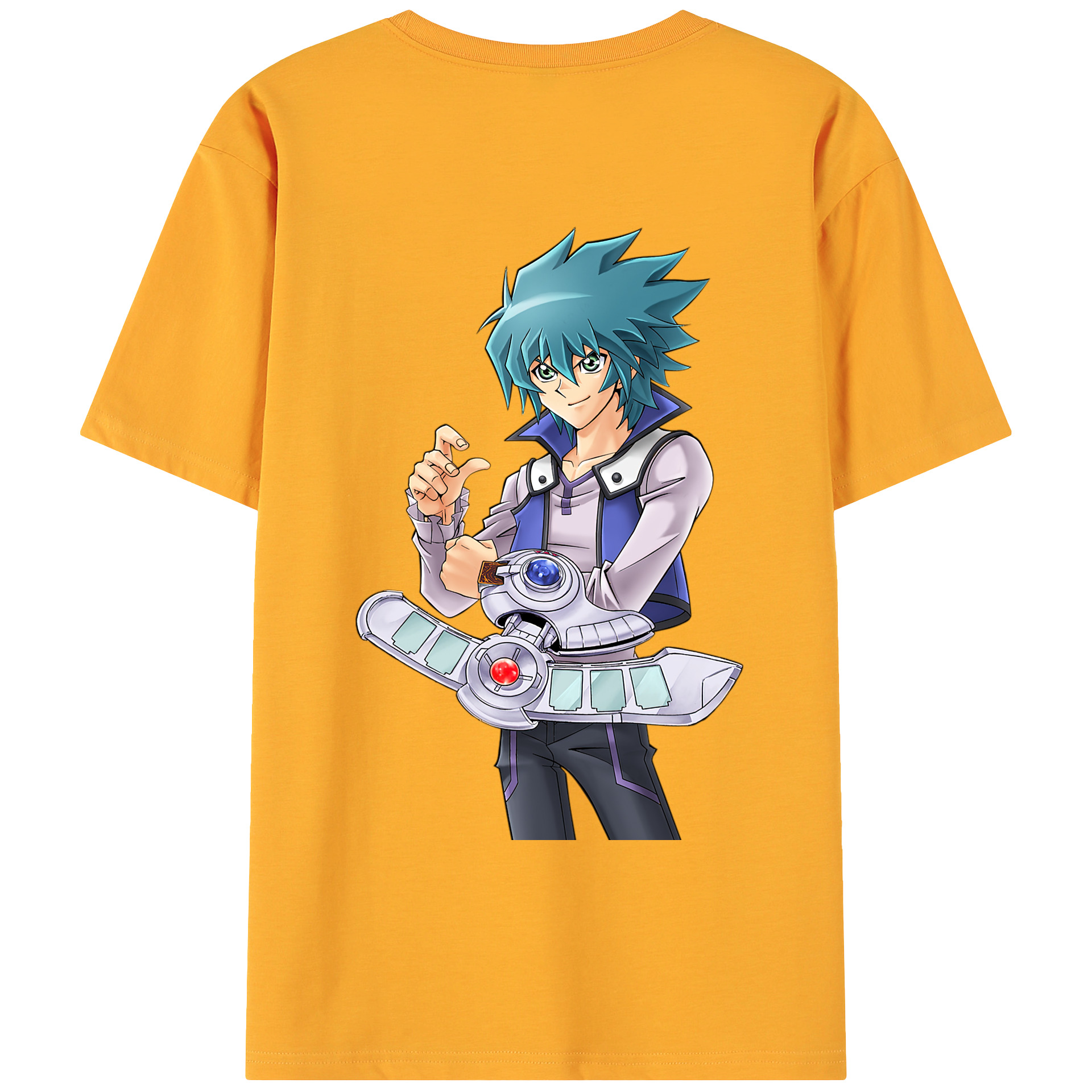 （画像用） 遊☆戯☆王 Yu-Gi-Oh! 綿100％ メンズ半袖Tシャツ（バックプリント） 通気性