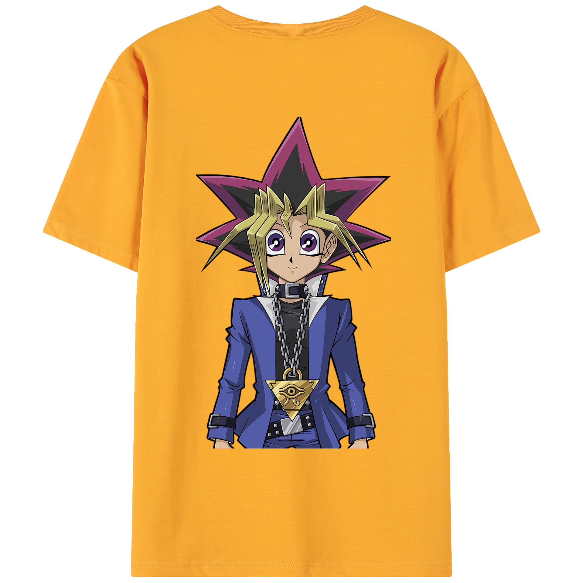 （画像用） 遊☆戯☆王 Yu-Gi-Oh! 綿100％ メンズ半袖Tシャツ（バックプリント） 通気性