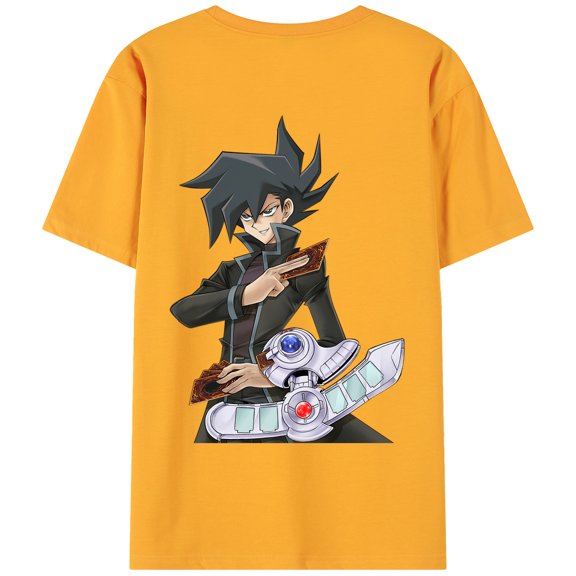 （画像用） 遊☆戯☆王 Yu-Gi-Oh! 綿100％ メンズ半袖Tシャツ（バックプリント） 通気性