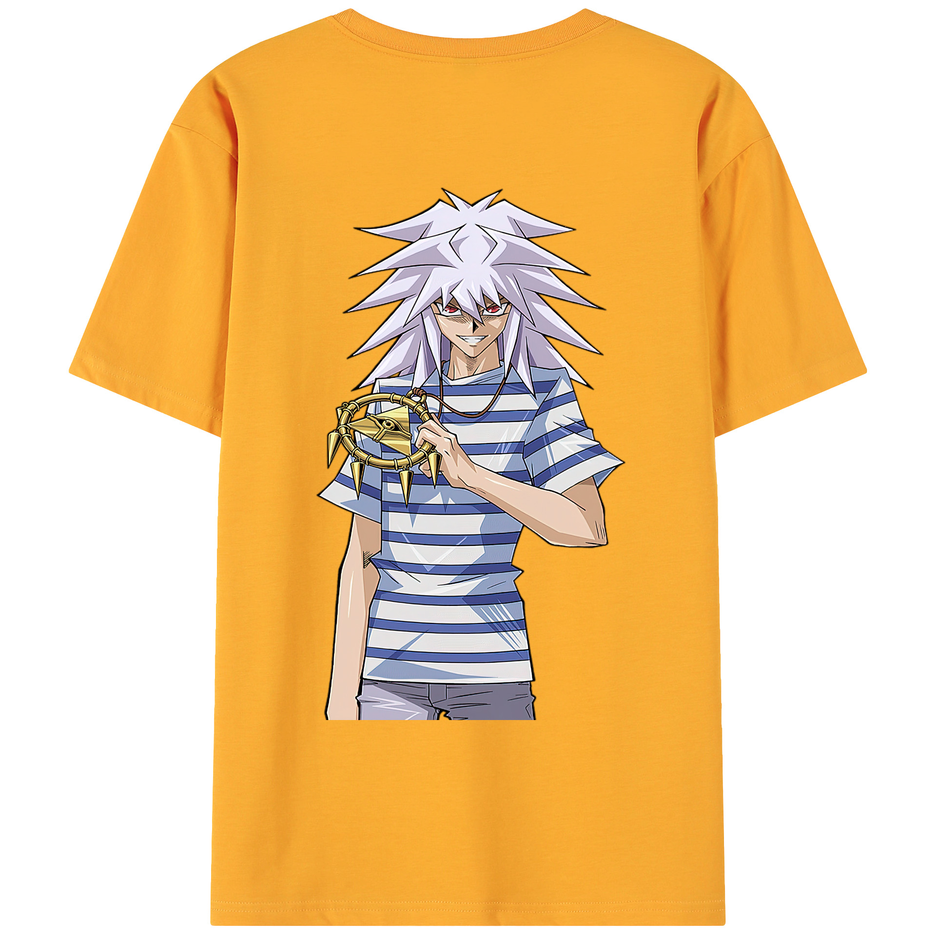 （画像用） 遊☆戯☆王 Yu-Gi-Oh! 綿100％ メンズ半袖Tシャツ（バックプリント） 通気性