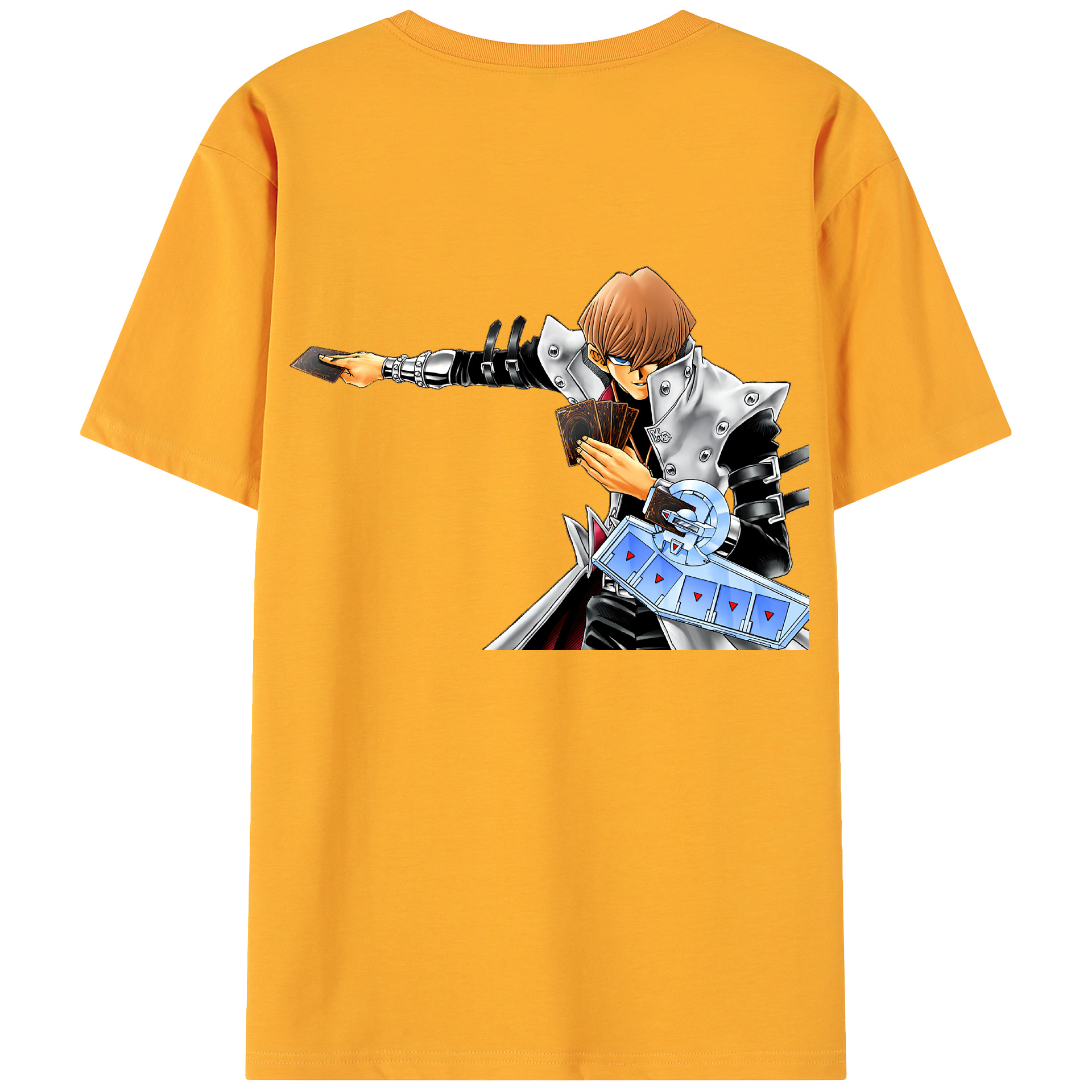 （画像用） 遊☆戯☆王 Yu-Gi-Oh! 綿100％ メンズ半袖Tシャツ（バックプリント） 通気性