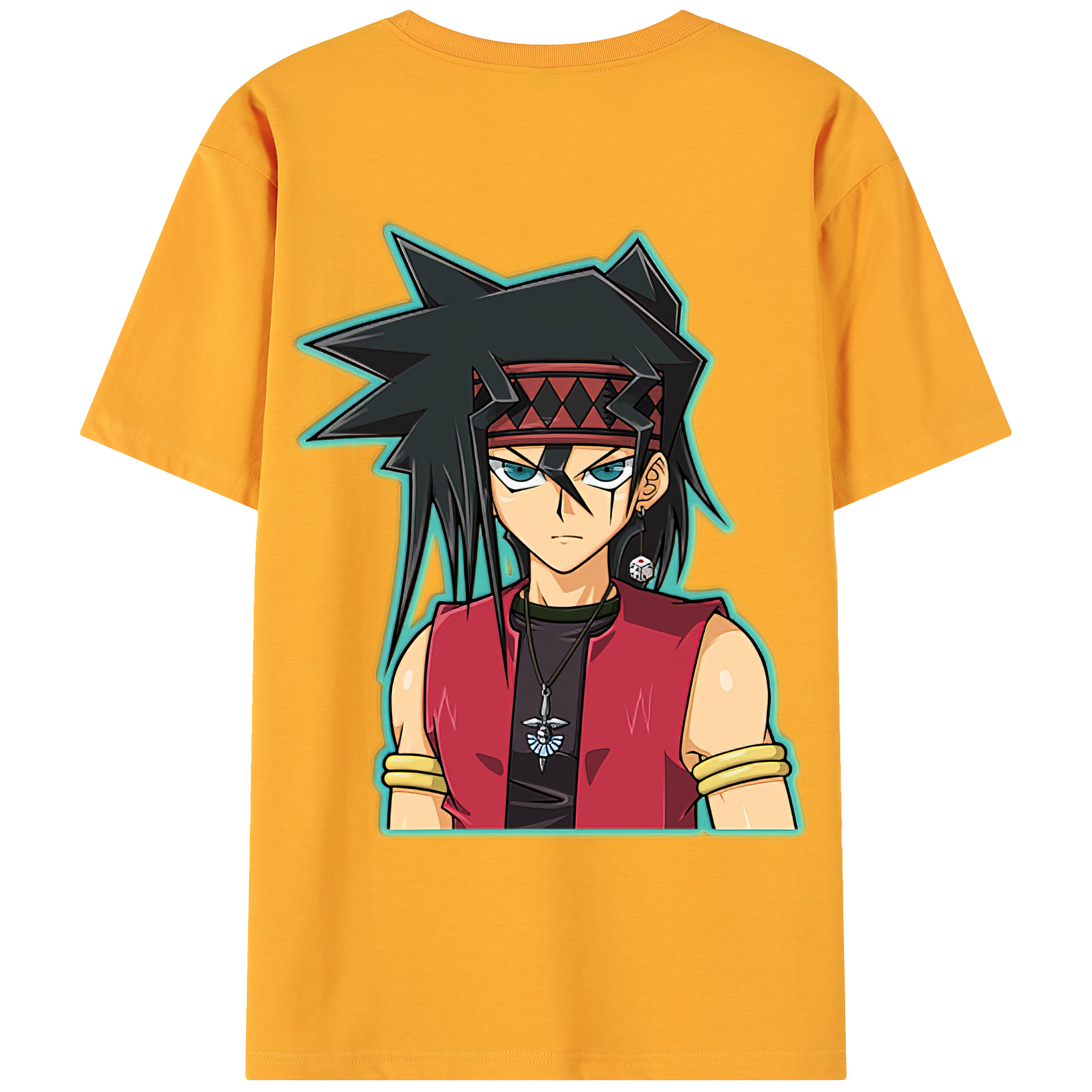 （画像用） 遊☆戯☆王 Yu-Gi-Oh! 綿100％ メンズ半袖Tシャツ（バックプリント） 通気性