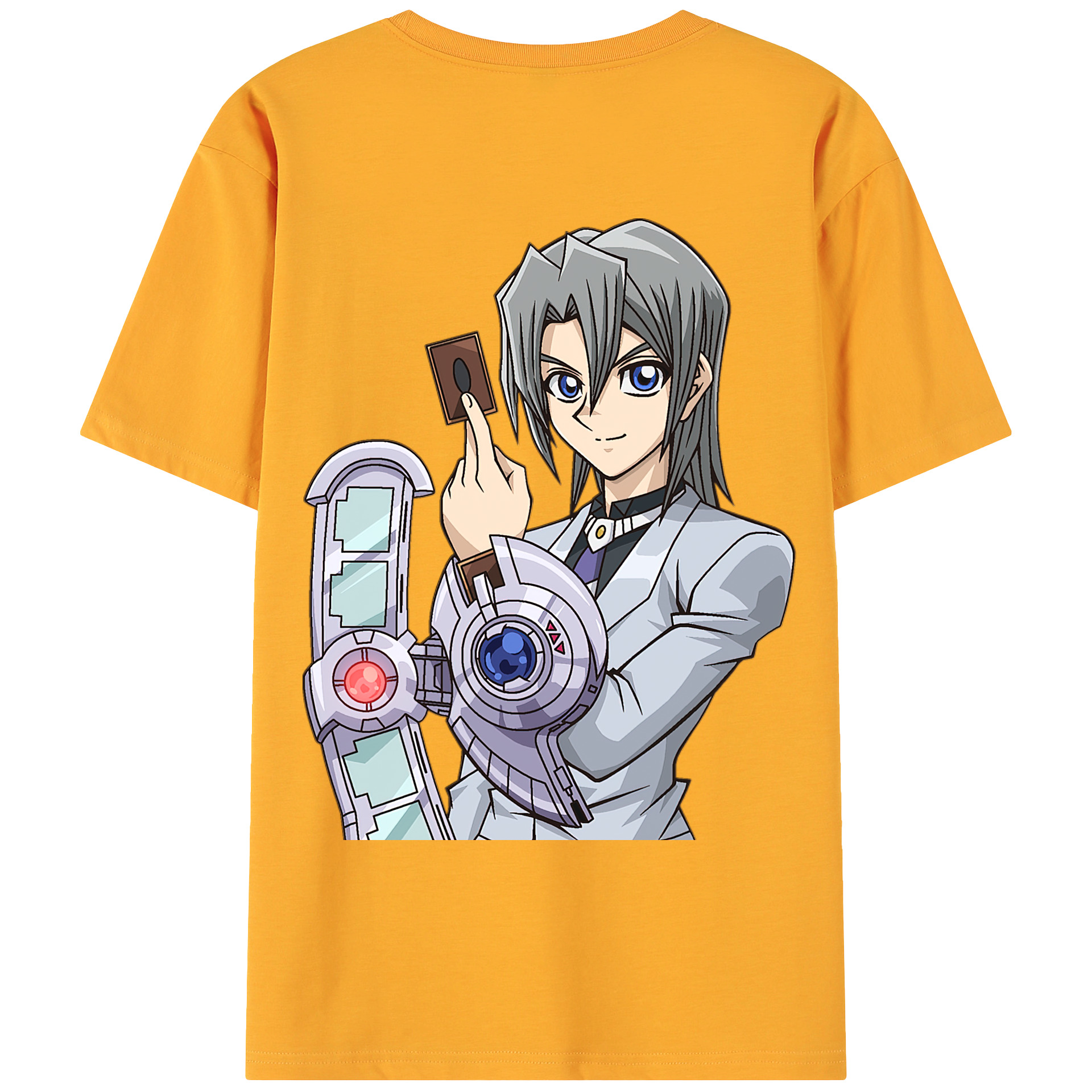 （画像用） 遊☆戯☆王 Yu-Gi-Oh! 綿100％ メンズ半袖Tシャツ（バックプリント） 通気性