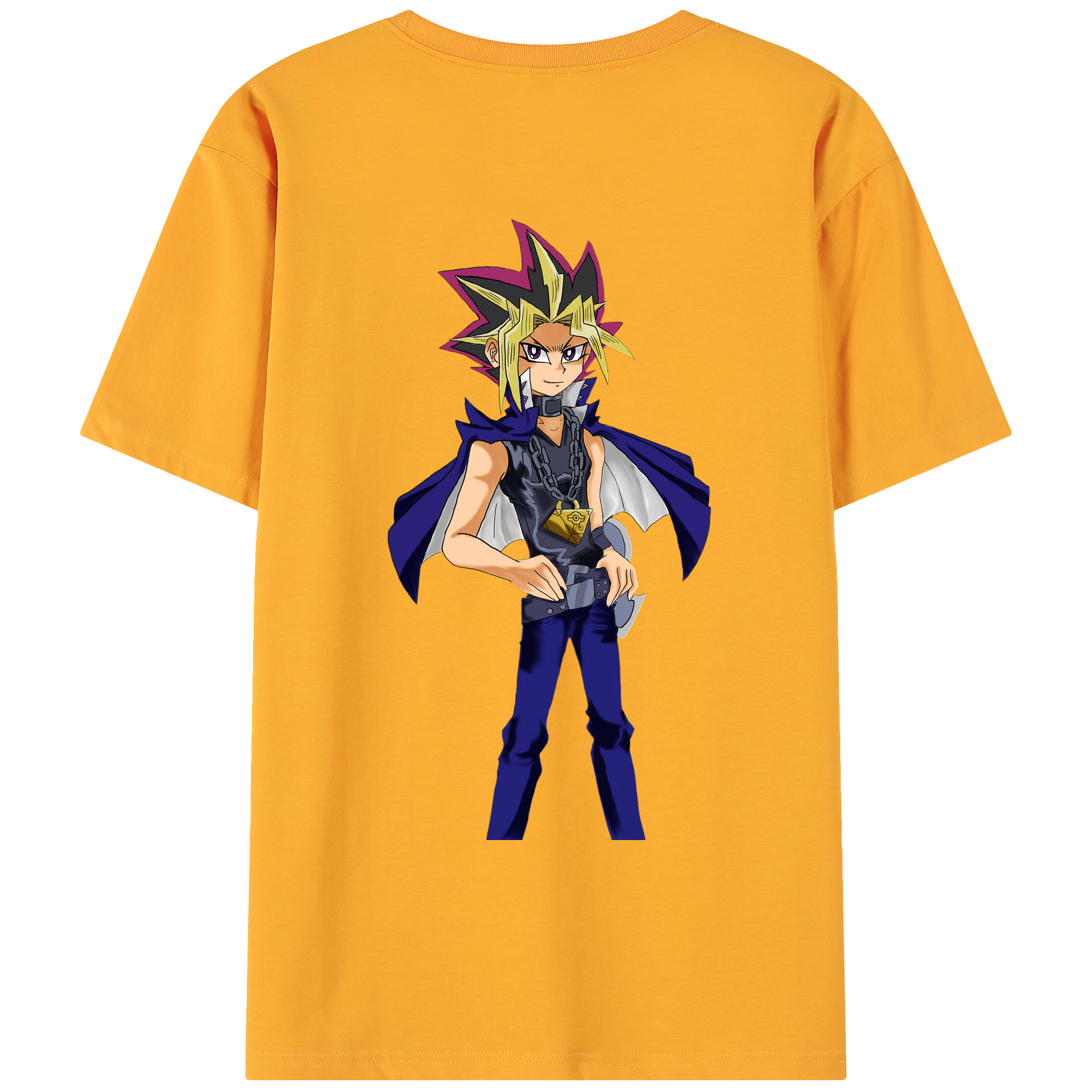（画像用） 遊☆戯☆王 Yu-Gi-Oh! 綿100％ メンズ半袖Tシャツ（バックプリント） 通気性