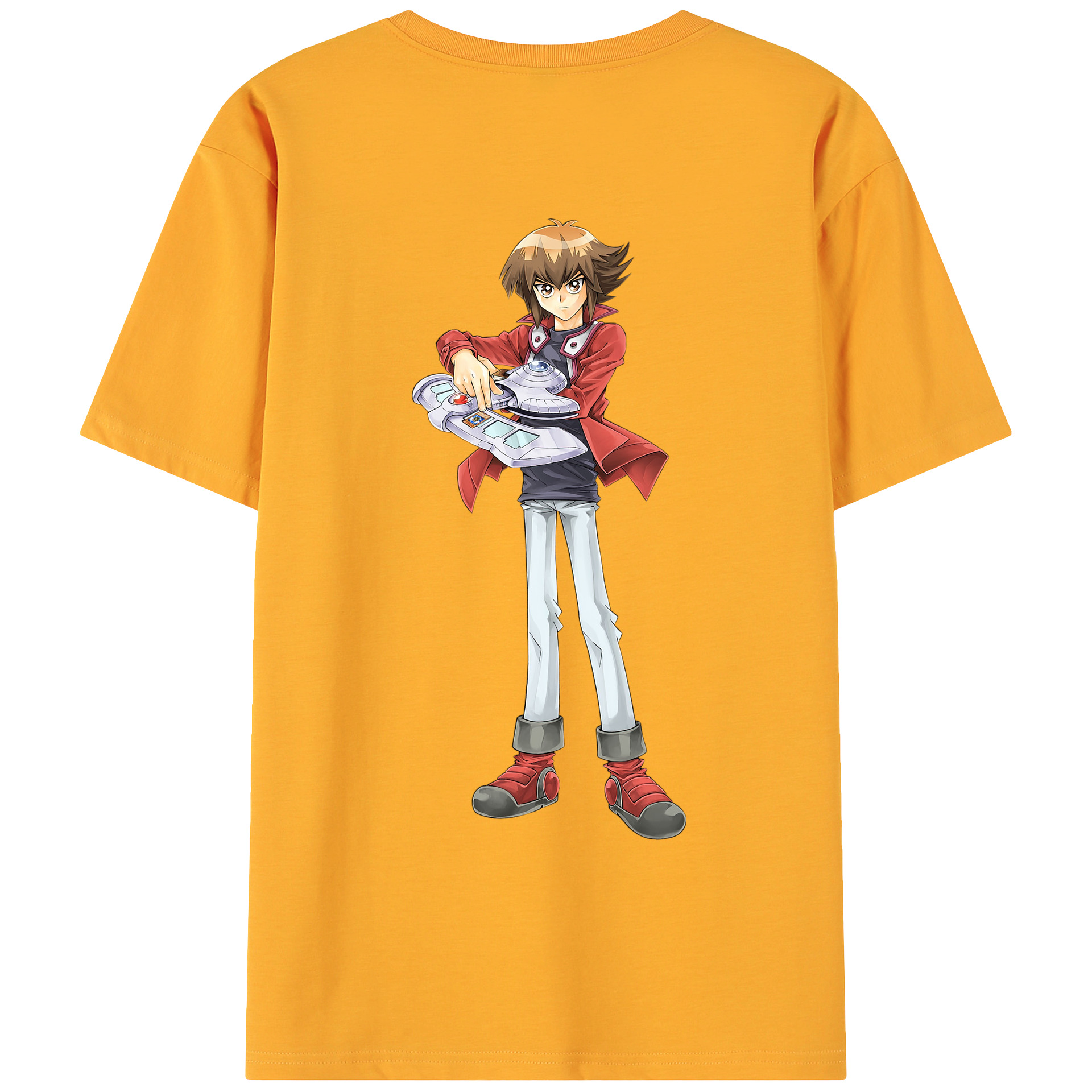 （画像用） 遊☆戯☆王 Yu-Gi-Oh! 綿100％ メンズ半袖Tシャツ（バックプリント） 通気性