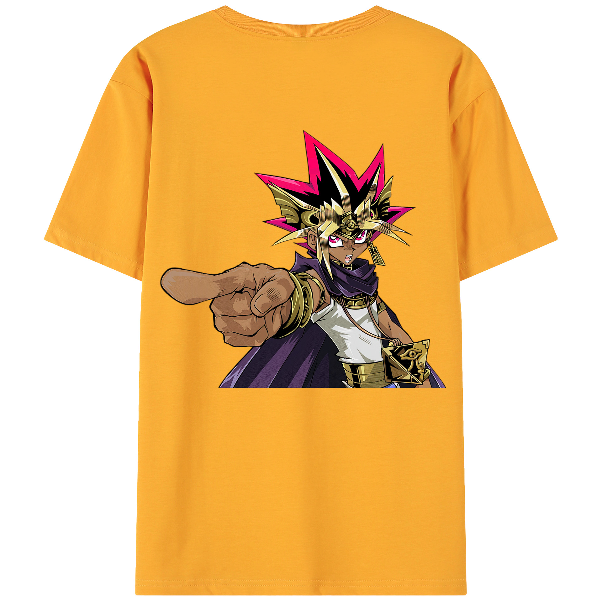（画像用） 遊☆戯☆王 Yu-Gi-Oh! 綿100％ メンズ半袖Tシャツ（バックプリント） 通気性