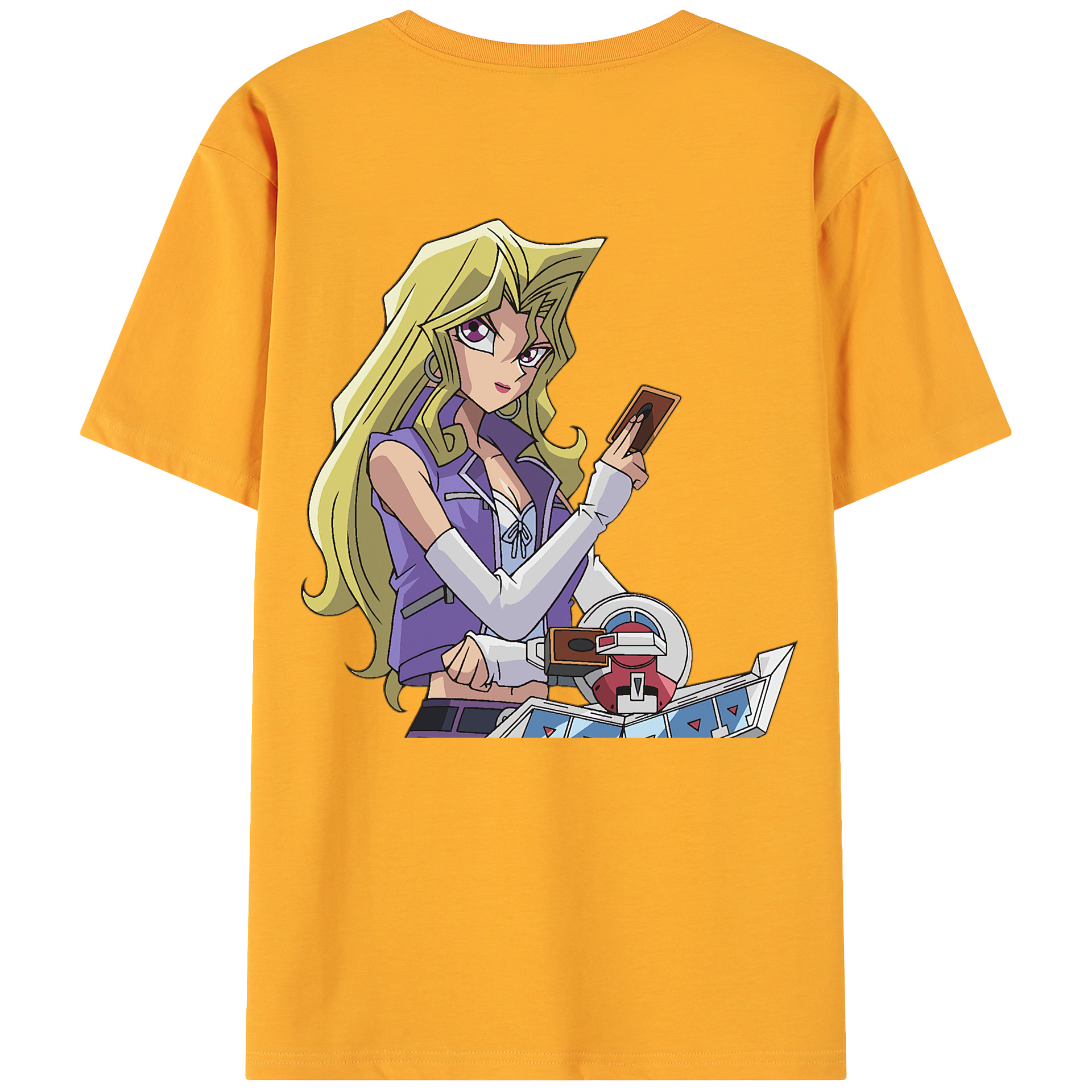 （画像用） 遊☆戯☆王 Yu-Gi-Oh! 綿100％ メンズ半袖Tシャツ（バックプリント） 通気性
