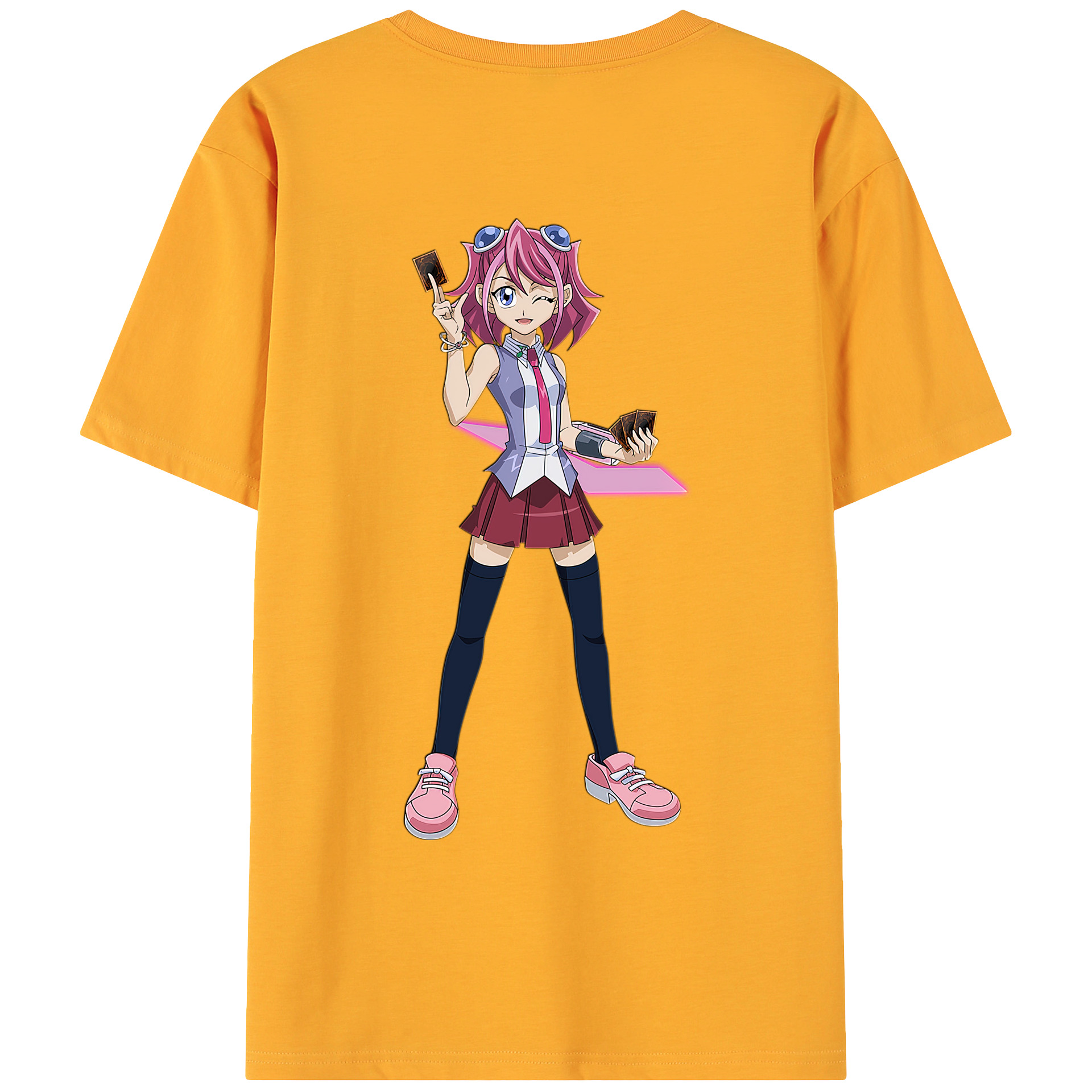 （画像用） 遊☆戯☆王 Yu-Gi-Oh! 綿100％ メンズ半袖Tシャツ（バックプリント） 通気性