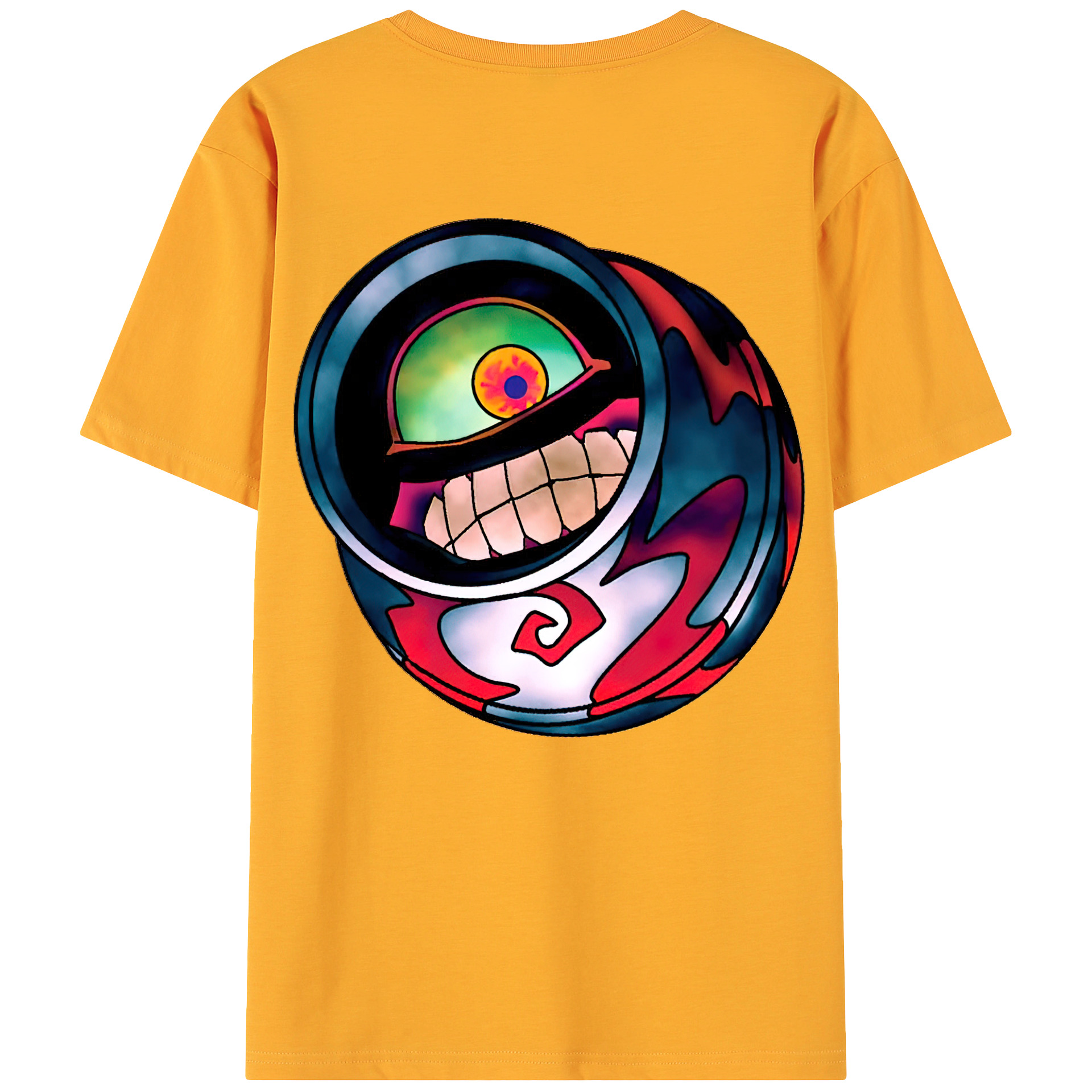 （画像用） 遊☆戯☆王 Yu-Gi-Oh! 綿100％ メンズ半袖Tシャツ（バックプリント） 通気性