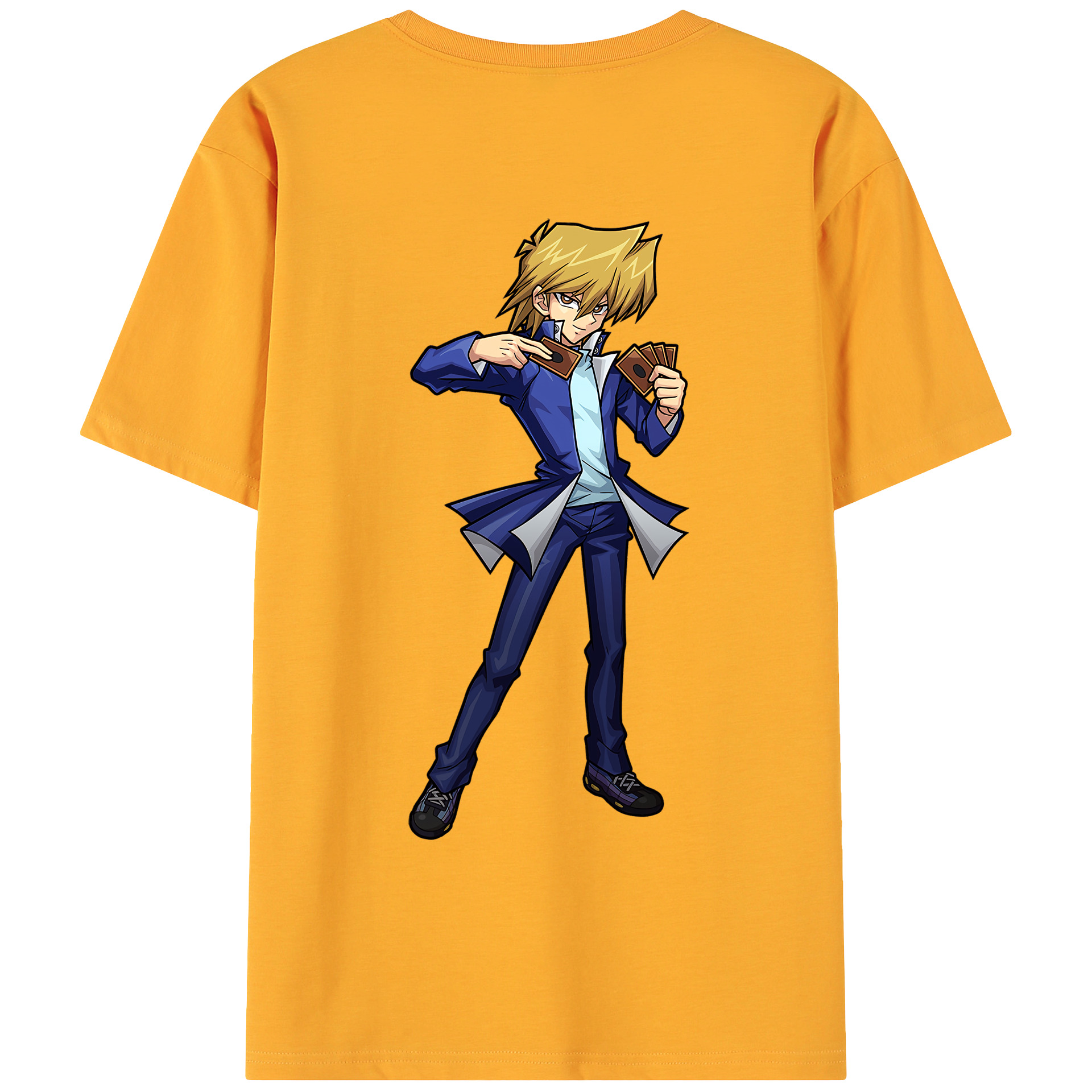 （画像用） 遊☆戯☆王 Yu-Gi-Oh! 綿100％ メンズ半袖Tシャツ（バックプリント） 通気性