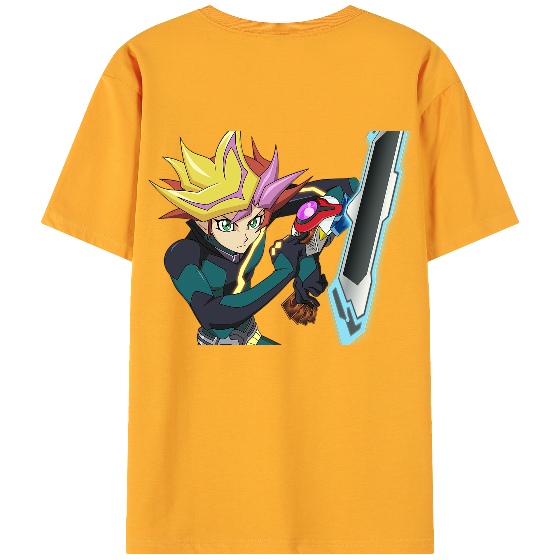 （画像用） 遊☆戯☆王 Yu-Gi-Oh! 綿100％ メンズ半袖Tシャツ（バックプリント） 通気性
