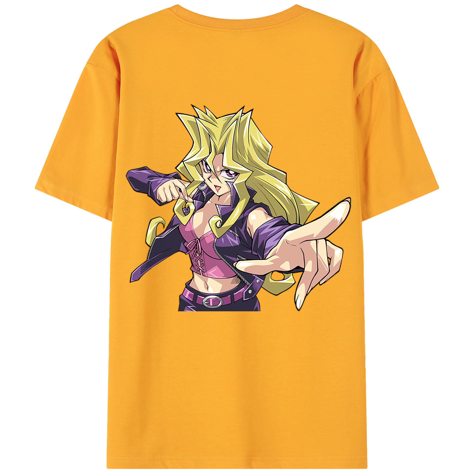 （画像用） 遊☆戯☆王 Yu-Gi-Oh! 綿100％ メンズ半袖Tシャツ（バックプリント） 通気性