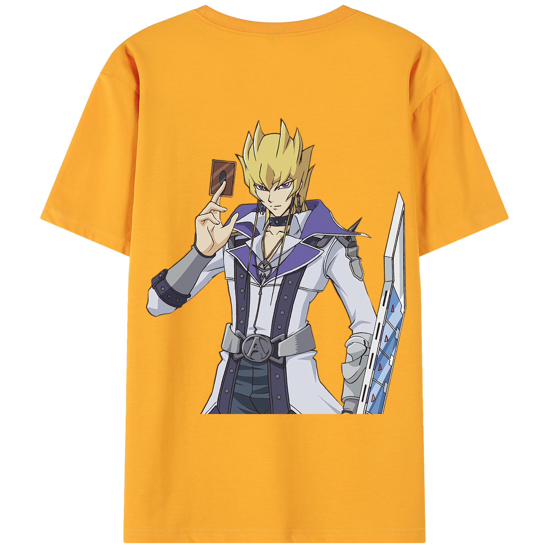 （画像用） 遊☆戯☆王 Yu-Gi-Oh! 綿100％ メンズ半袖Tシャツ（バックプリント） 通気性
