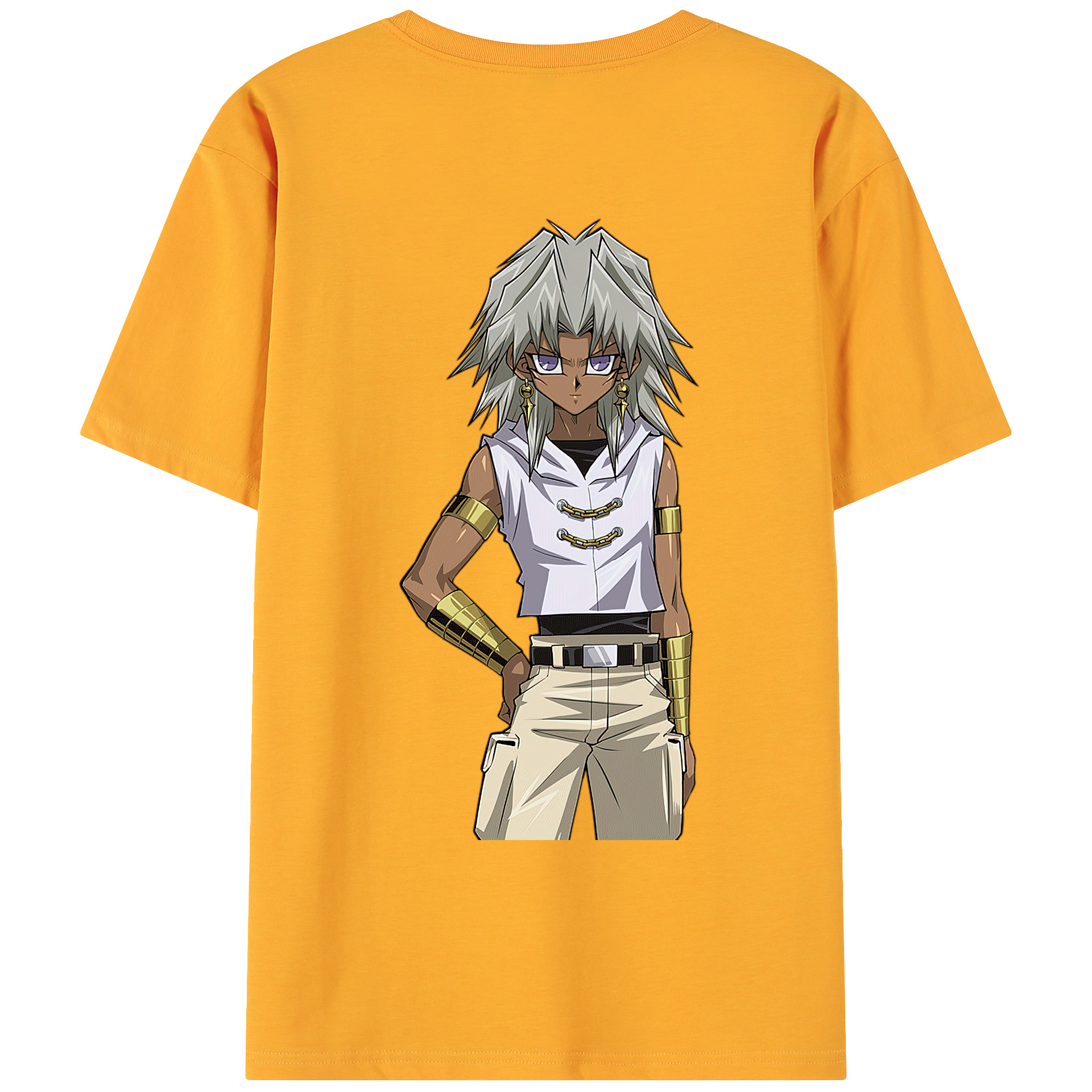 （画像用） 遊☆戯☆王 Yu-Gi-Oh! 綿100％ メンズ半袖Tシャツ（バックプリント） 通気性