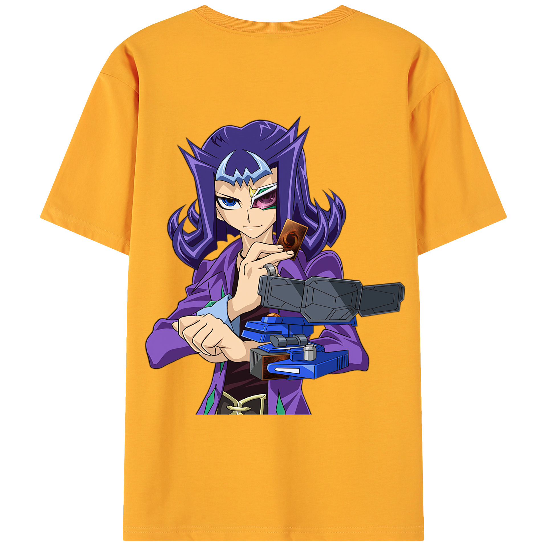（画像用） 遊☆戯☆王 Yu-Gi-Oh! 綿100％ メンズ半袖Tシャツ（バックプリント） 通気性