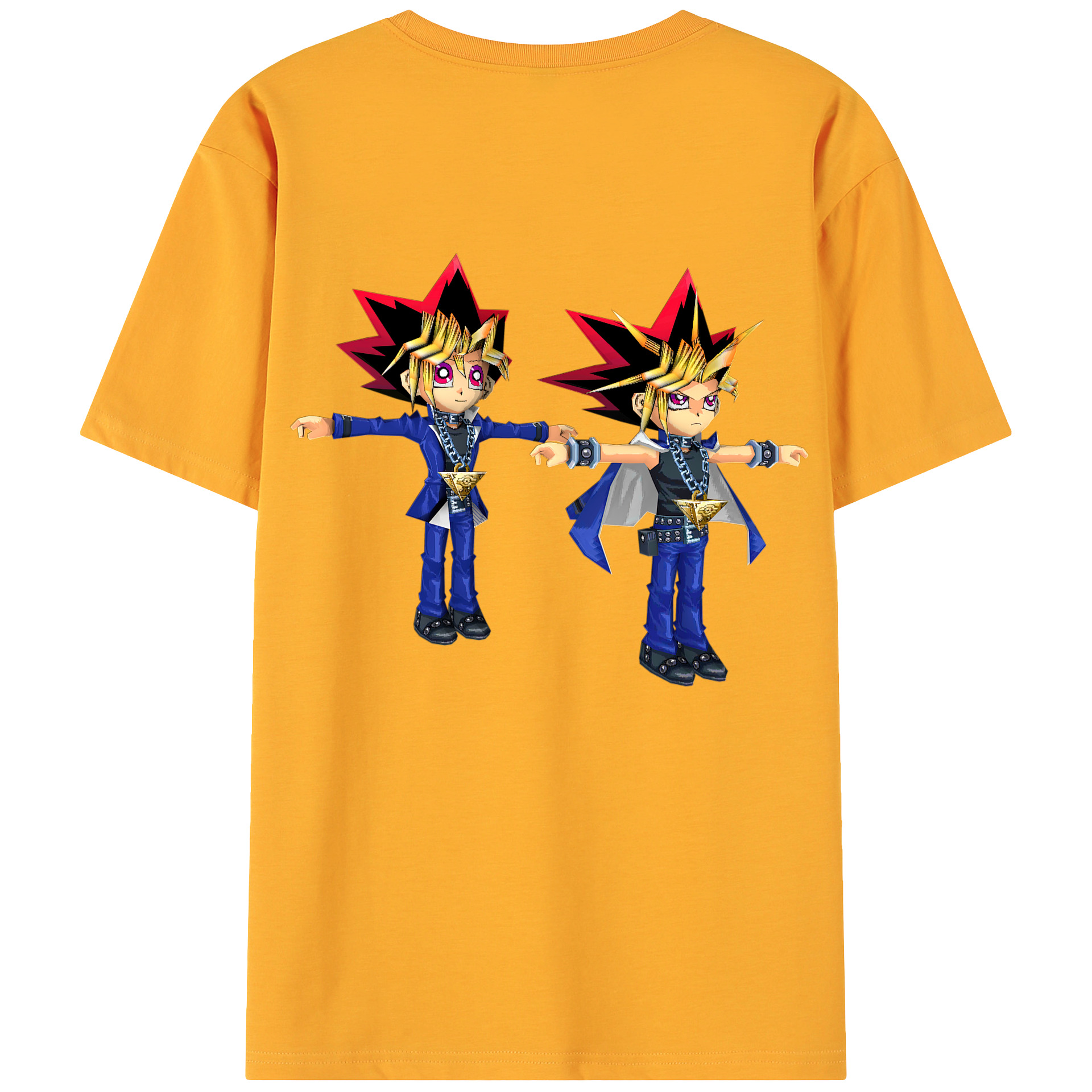 （画像用） 遊☆戯☆王 Yu-Gi-Oh! 綿100％ メンズ半袖Tシャツ（バックプリント） 通気性