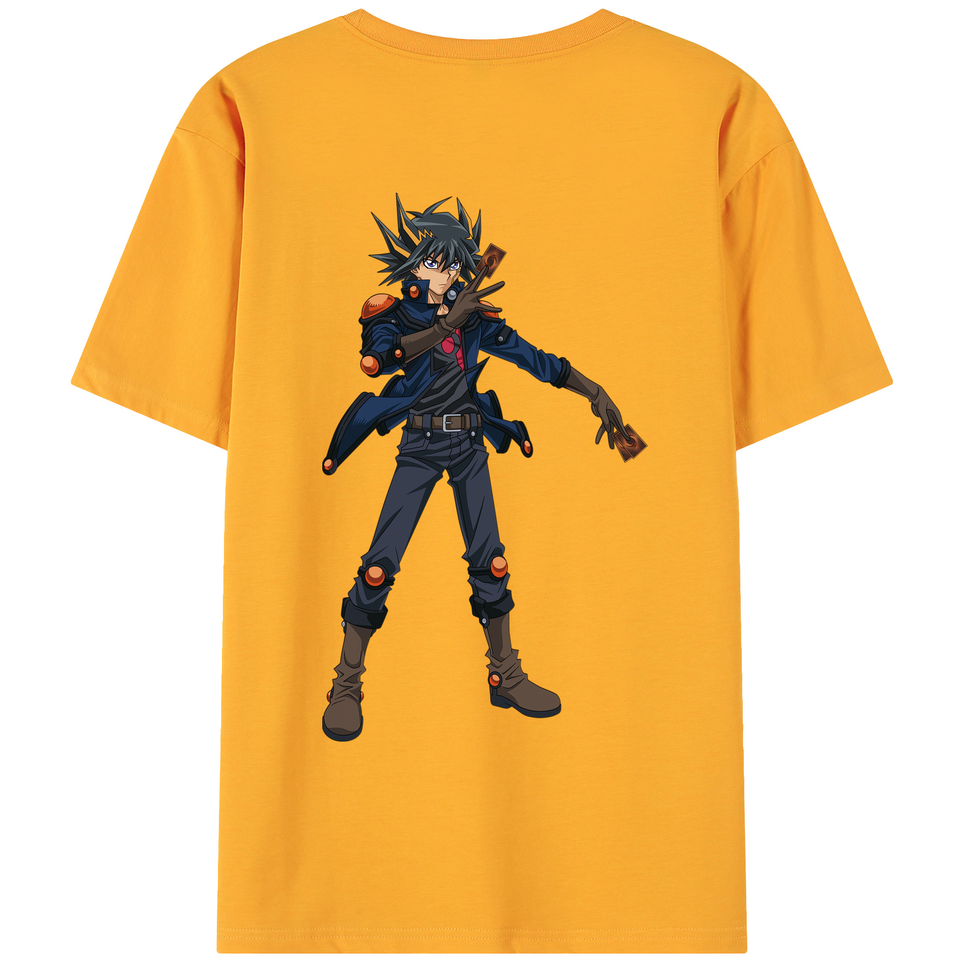 （画像用） 遊☆戯☆王 Yu-Gi-Oh! 綿100％ メンズ半袖Tシャツ（バックプリント） 通気性