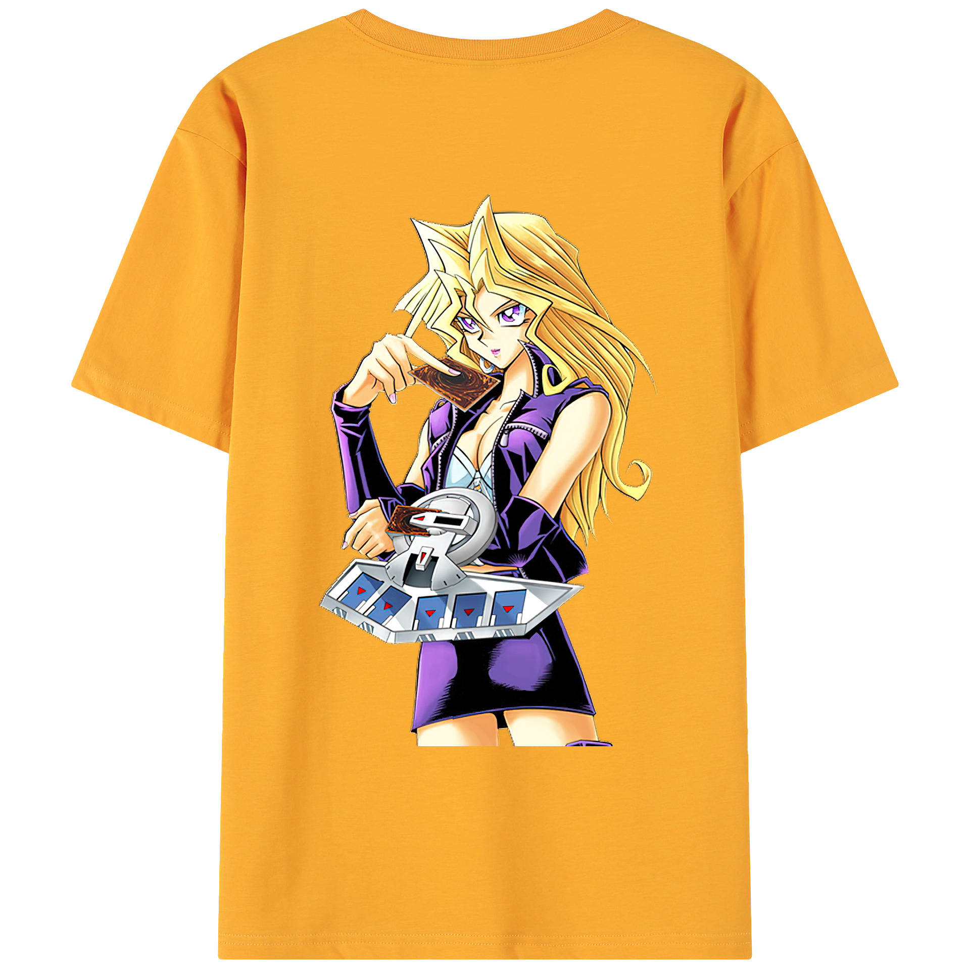（画像用） 遊☆戯☆王 Yu-Gi-Oh! 綿100％ メンズ半袖Tシャツ（バックプリント） 通気性