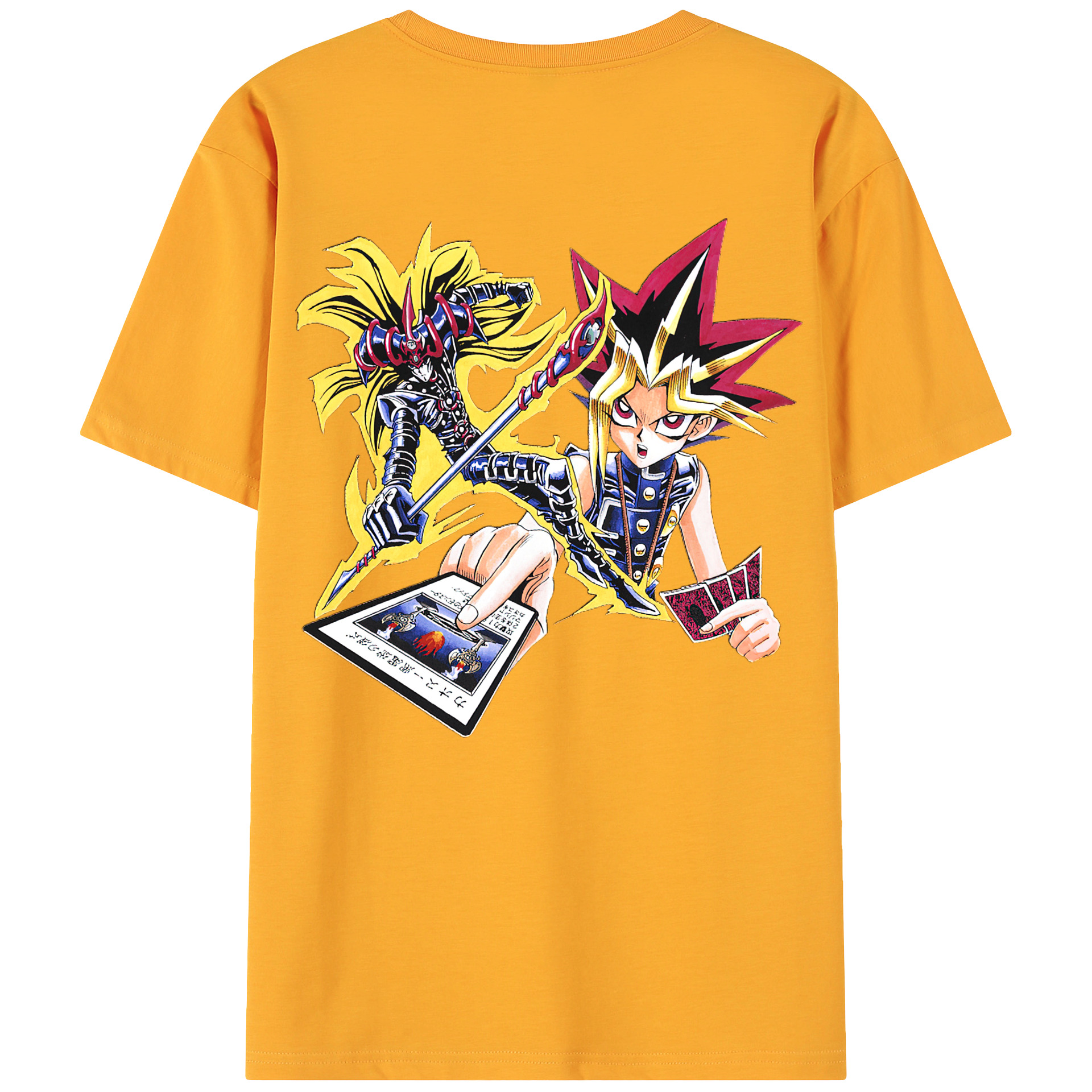 （画像用） 遊☆戯☆王 Yu-Gi-Oh! 綿100％ メンズ半袖Tシャツ（バックプリント） 通気性