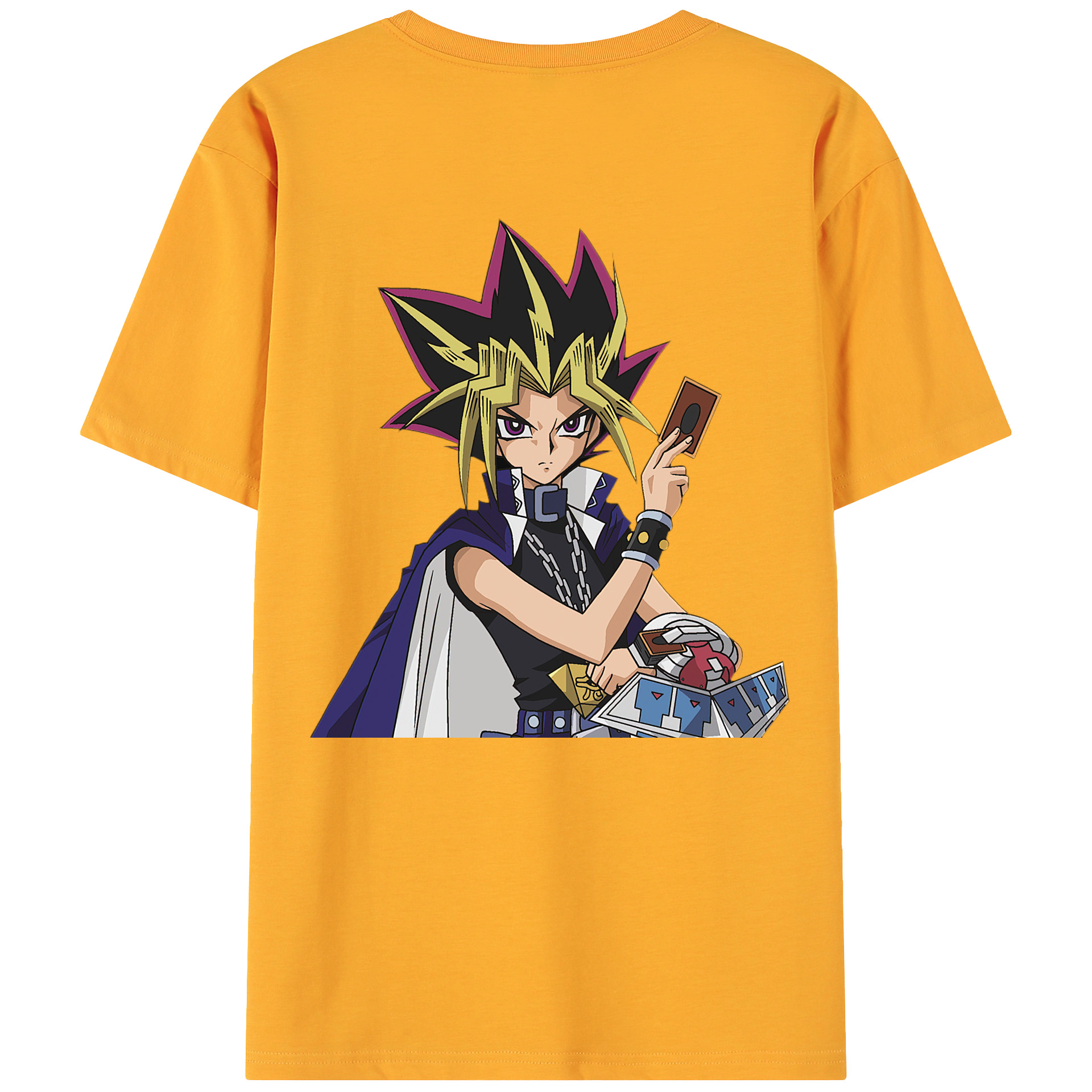 （画像用） 遊☆戯☆王 Yu-Gi-Oh! 綿100％ メンズ半袖Tシャツ（バックプリント） 通気性