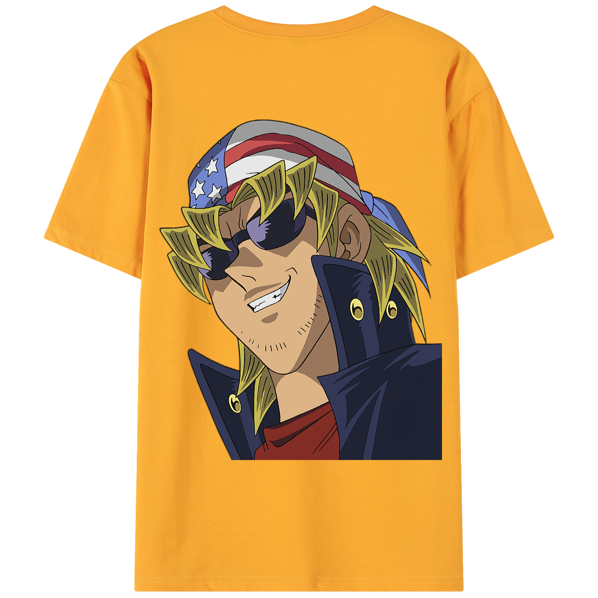 （画像用） 遊☆戯☆王 Yu-Gi-Oh! 綿100％ メンズ半袖Tシャツ（バックプリント） 通気性