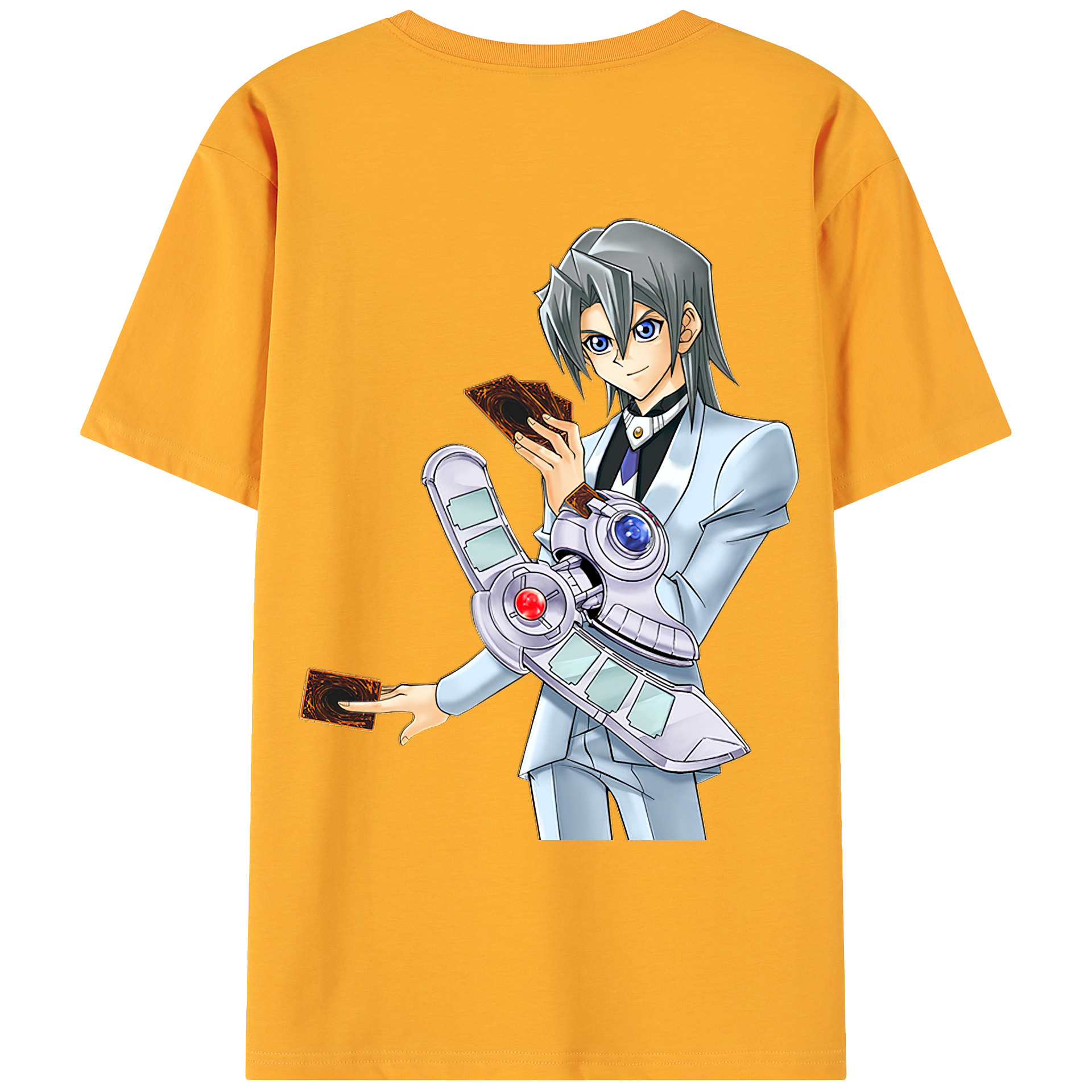 （画像用） 遊☆戯☆王 Yu-Gi-Oh! 綿100％ メンズ半袖Tシャツ（バックプリント） 通気性
