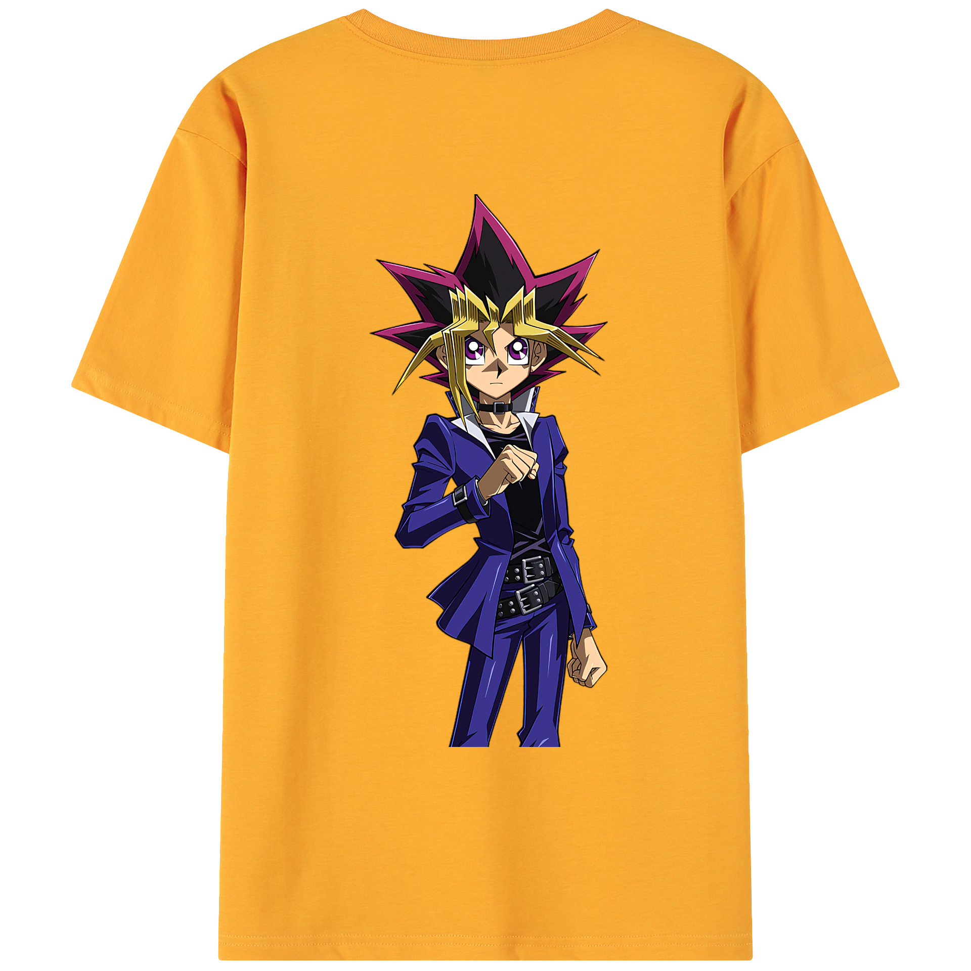 （画像用） 遊☆戯☆王 Yu-Gi-Oh! 綿100％ メンズ半袖Tシャツ（バックプリント） 通気性