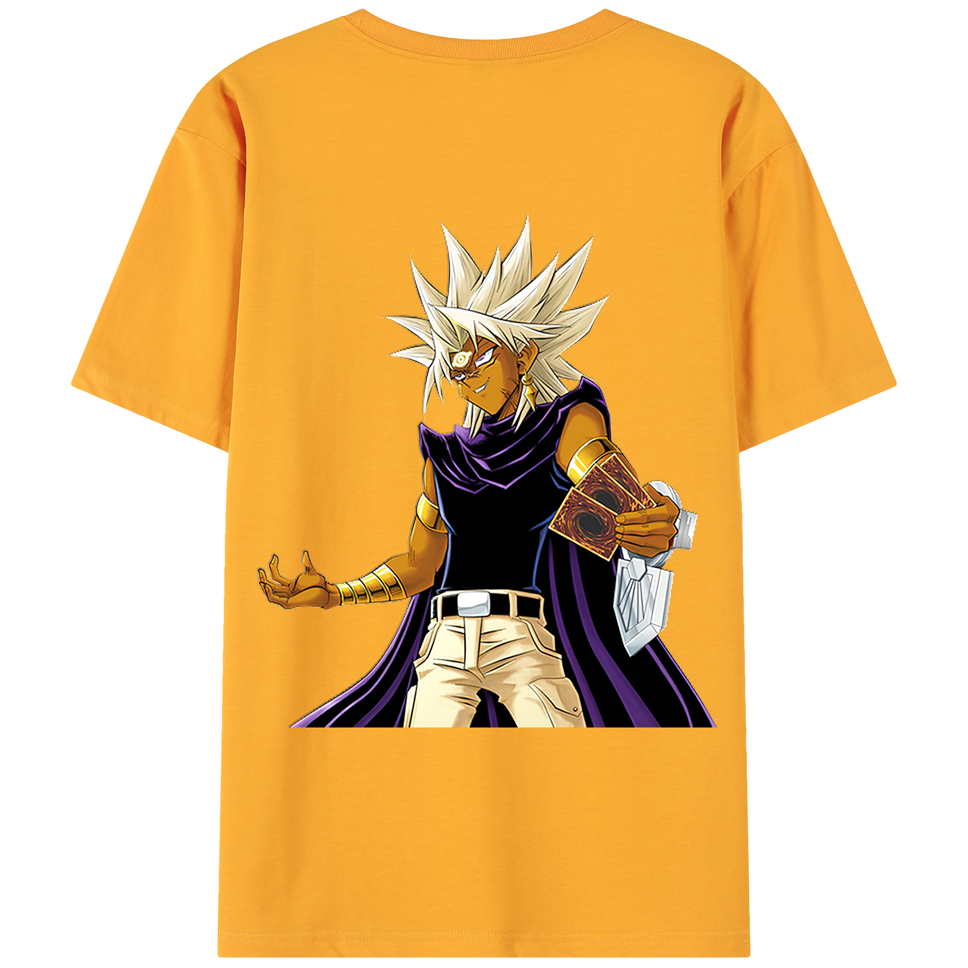 （画像用） 遊☆戯☆王 Yu-Gi-Oh! 綿100％ メンズ半袖Tシャツ（バックプリント） 通気性