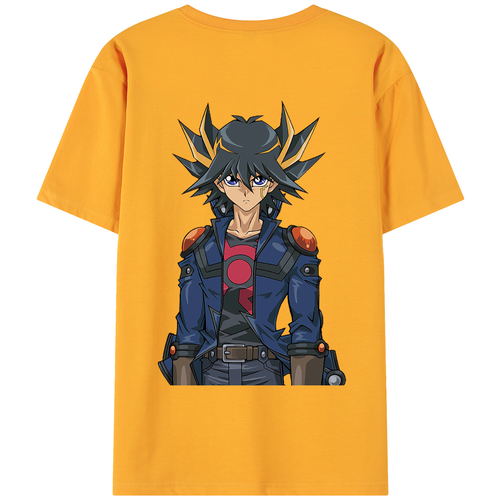 （画像用） 遊☆戯☆王 Yu-Gi-Oh! 綿100％ メンズ半袖Tシャツ（バックプリント） 通気性