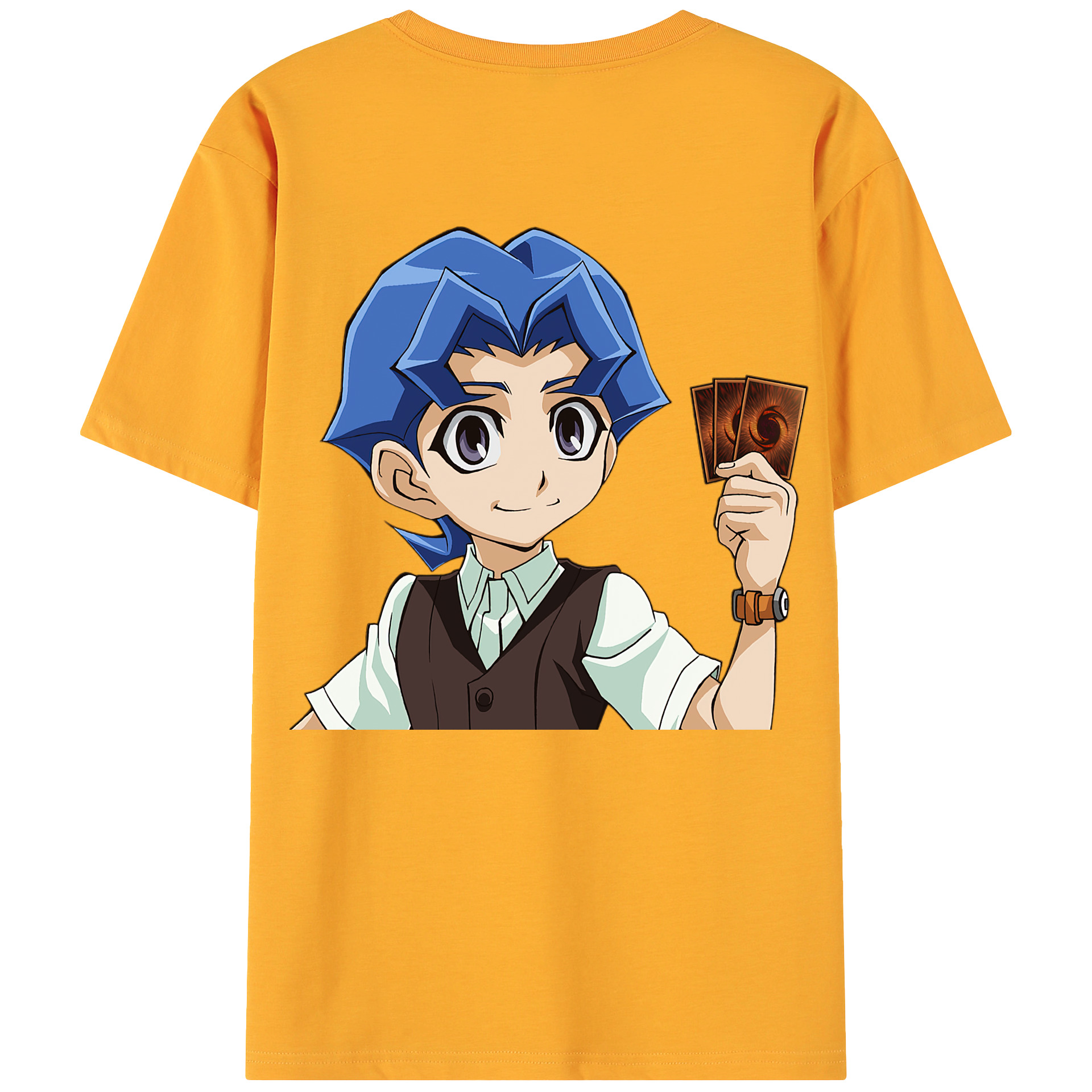 （画像用） 遊☆戯☆王 Yu-Gi-Oh! 綿100％ メンズ半袖Tシャツ（バックプリント） 通気性