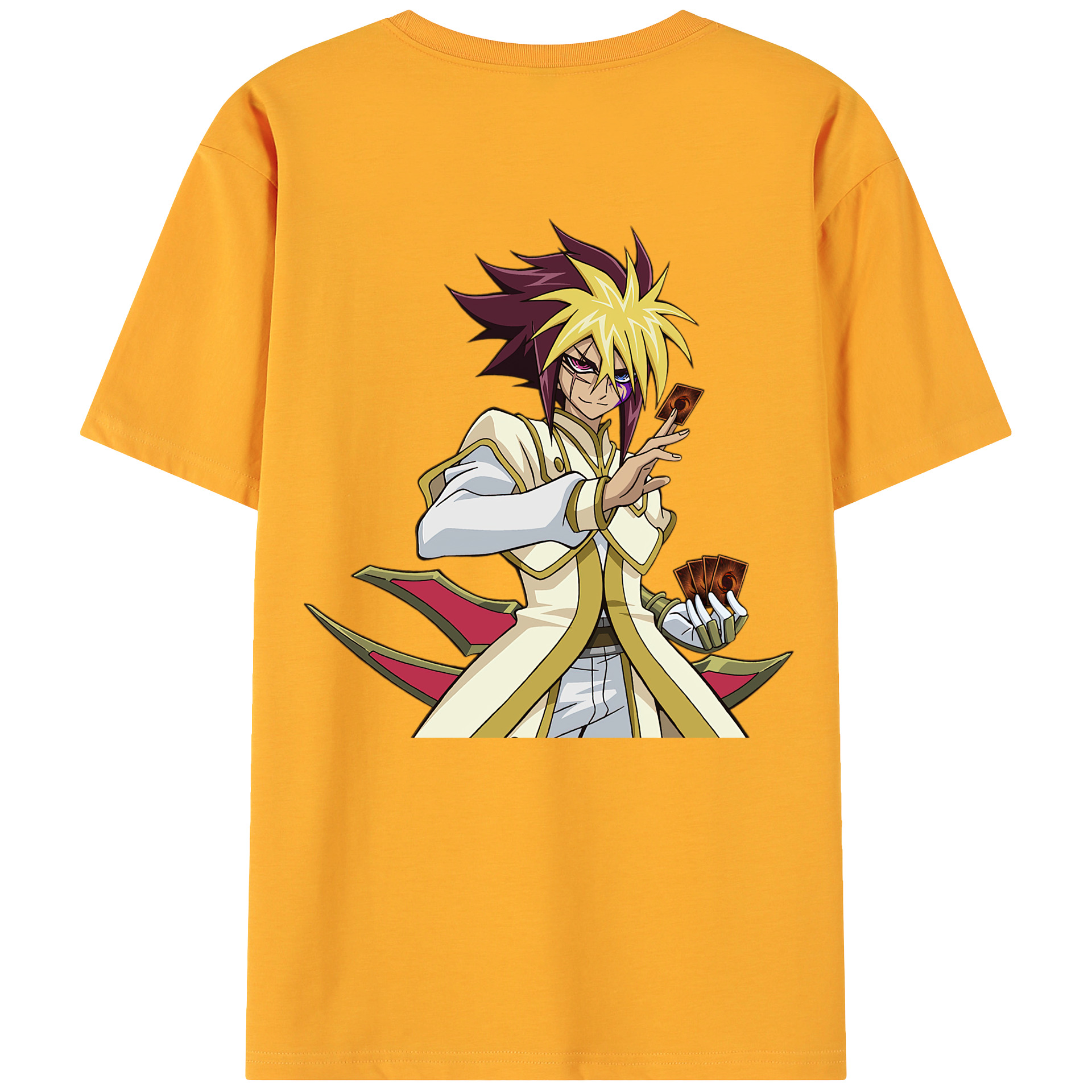 （画像用） 遊☆戯☆王 Yu-Gi-Oh! 綿100％ メンズ半袖Tシャツ（バックプリント） 通気性