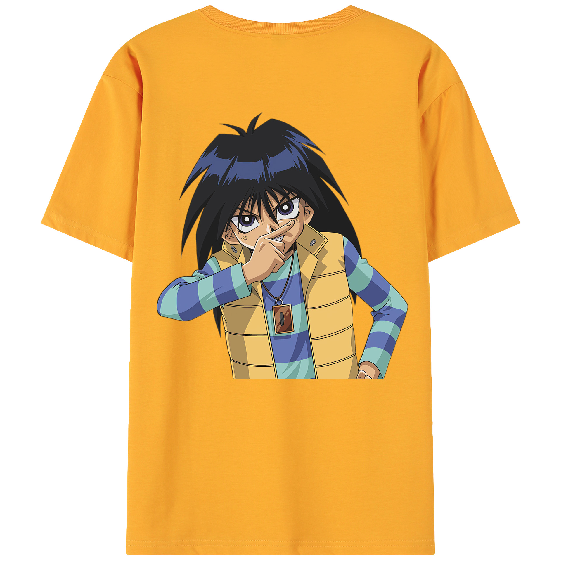 （画像用） 遊☆戯☆王 Yu-Gi-Oh! 綿100％ メンズ半袖Tシャツ（バックプリント） 通気性