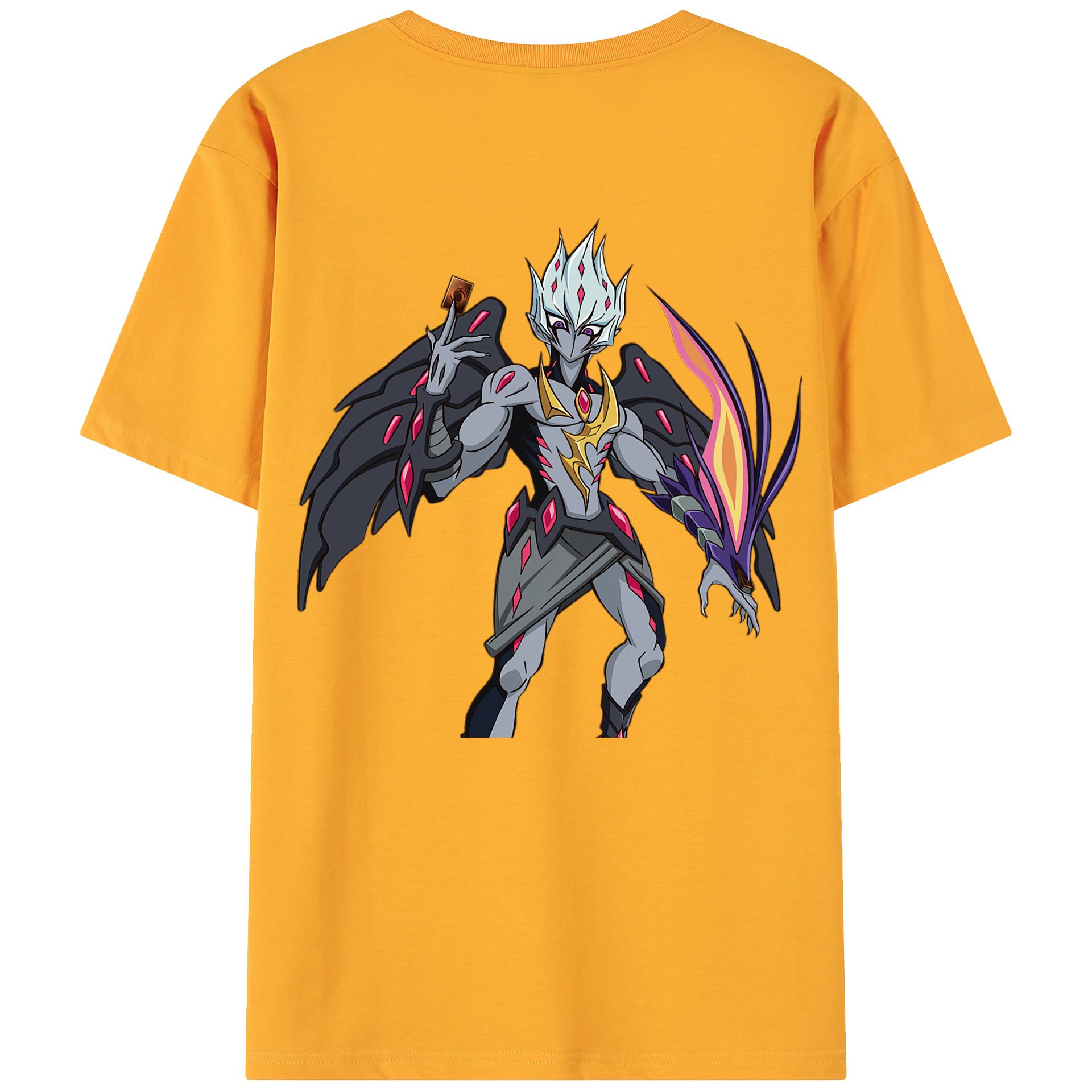 （画像用） 遊☆戯☆王 Yu-Gi-Oh! 綿100％ メンズ半袖Tシャツ（バックプリント） 通気性