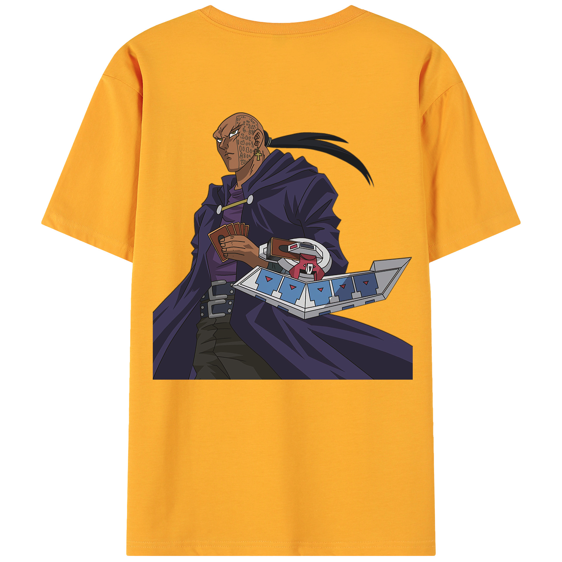 （画像用） 遊☆戯☆王 Yu-Gi-Oh! 綿100％ メンズ半袖Tシャツ（バックプリント） 通気性