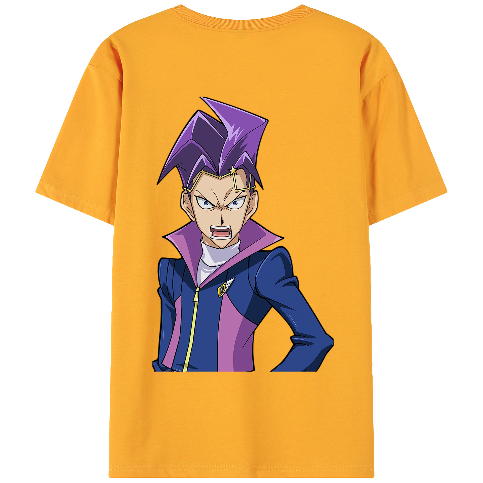 （画像用） 遊☆戯☆王 Yu-Gi-Oh! 綿100％ メンズ半袖Tシャツ（バックプリント） 通気性