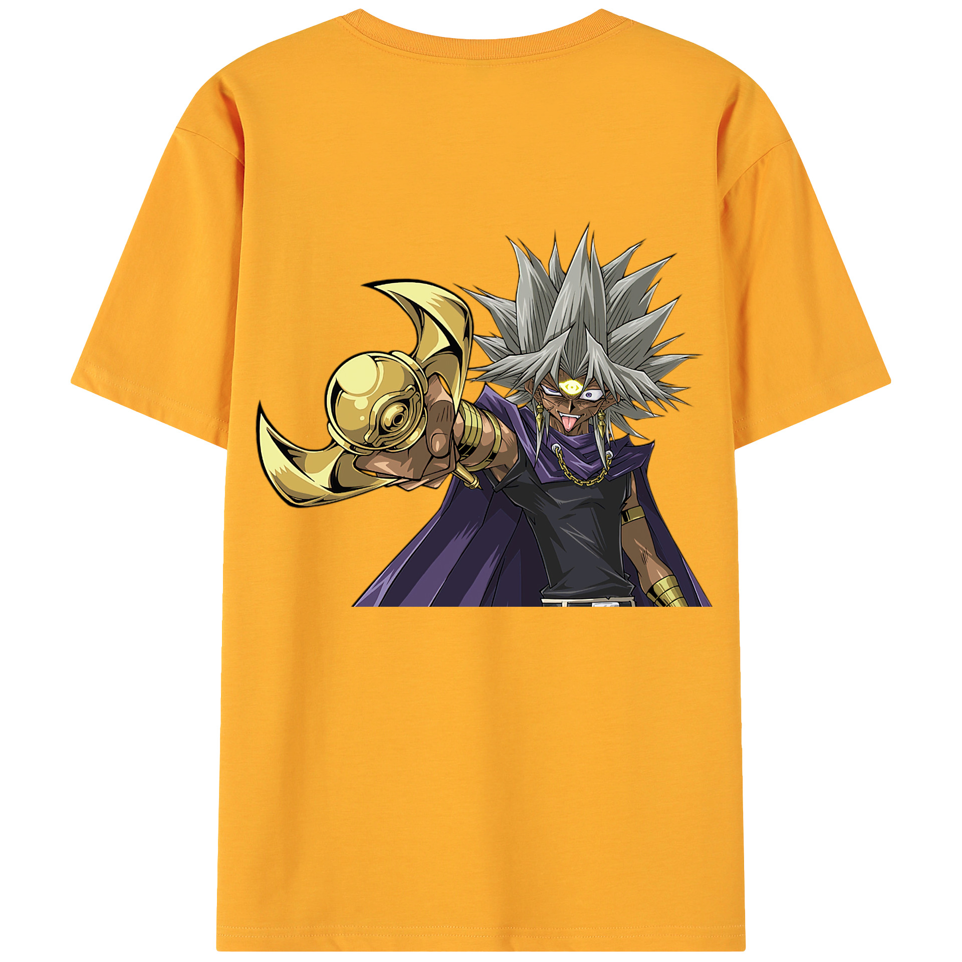 （画像用） 遊☆戯☆王 Yu-Gi-Oh! 綿100％ メンズ半袖Tシャツ（バックプリント） 通気性