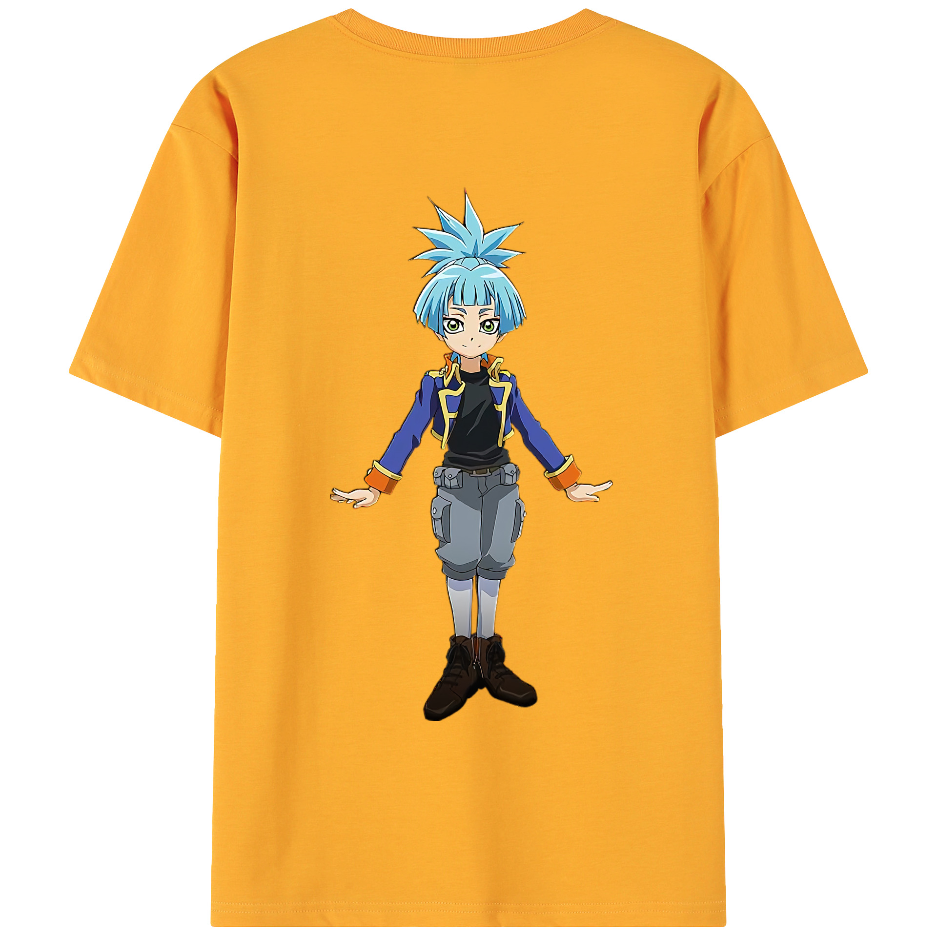 （画像用） 遊☆戯☆王 Yu-Gi-Oh! 綿100％ メンズ半袖Tシャツ（バックプリント） 通気性