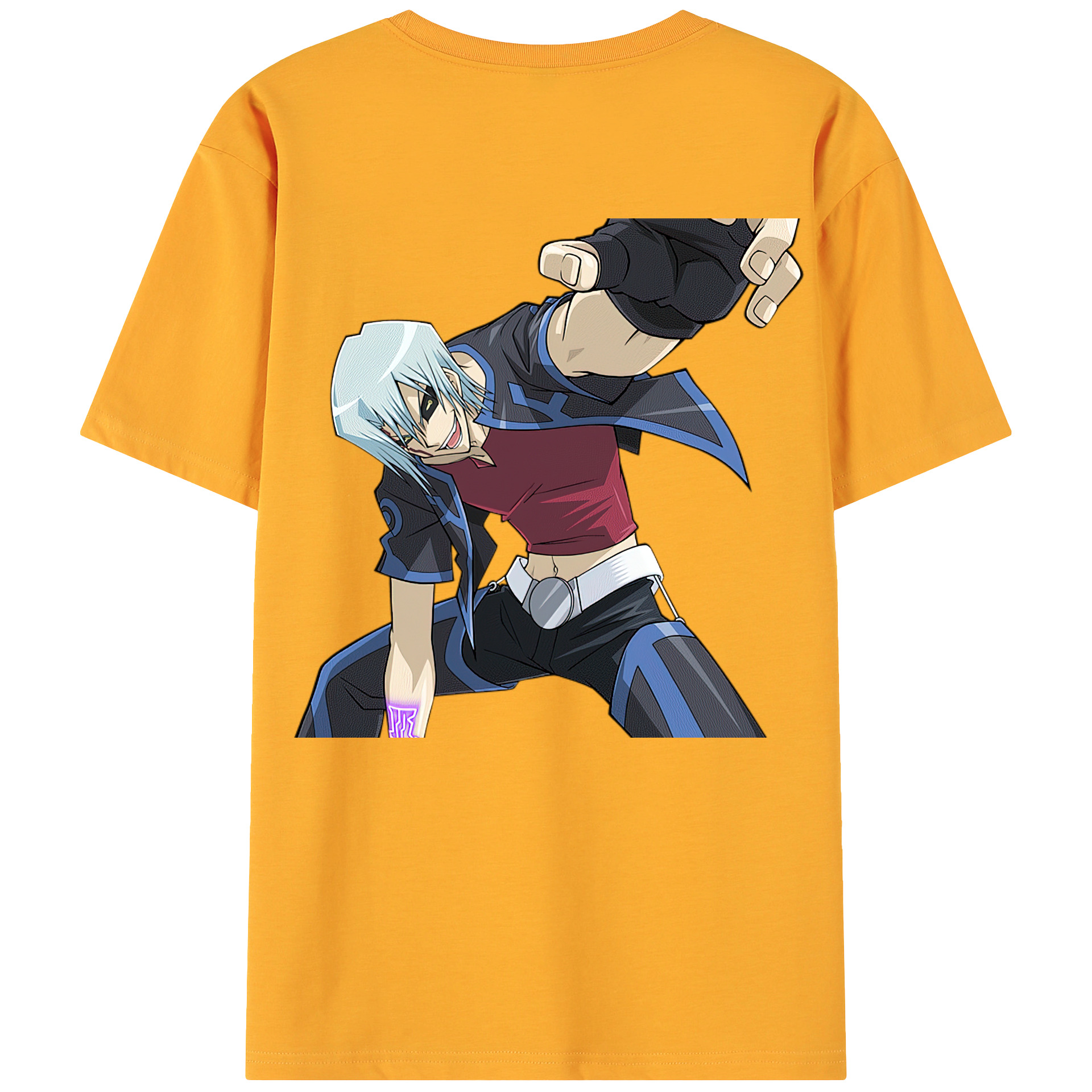 （画像用） 遊☆戯☆王 Yu-Gi-Oh! 綿100％ メンズ半袖Tシャツ（バックプリント） 通気性