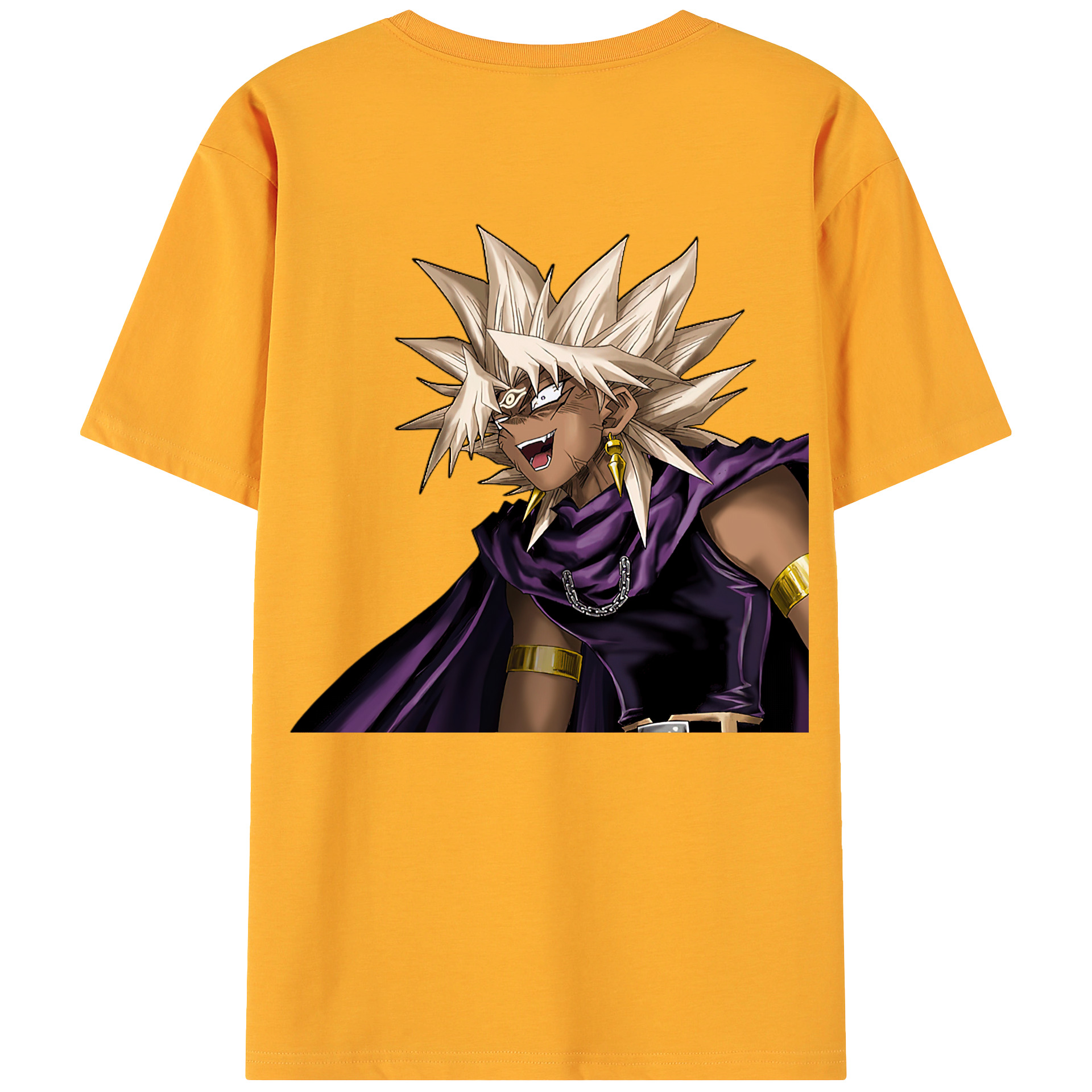 （画像用） 遊☆戯☆王 Yu-Gi-Oh! 綿100％ メンズ半袖Tシャツ（バックプリント） 通気性