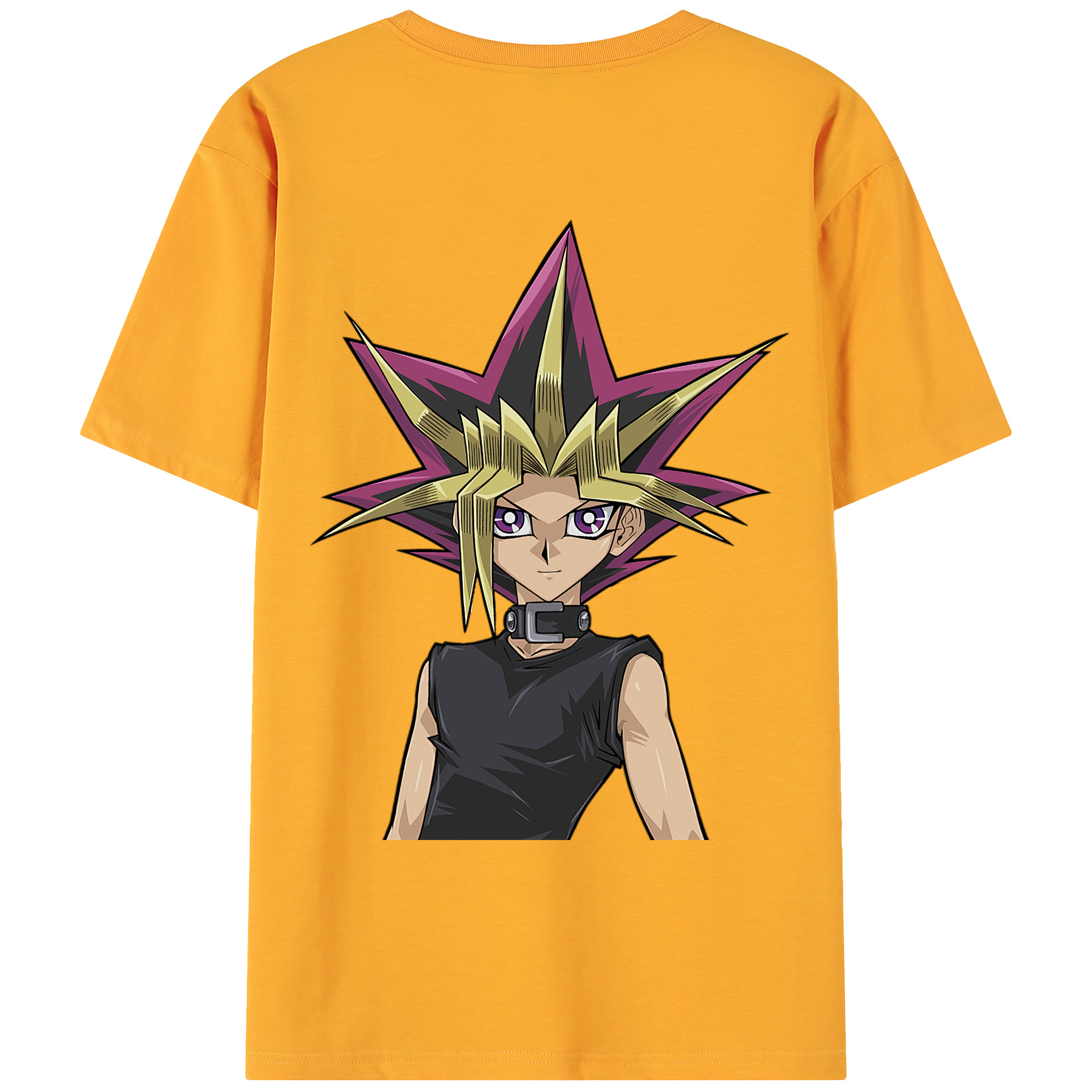 （画像用） 遊☆戯☆王 Yu-Gi-Oh! 綿100％ メンズ半袖Tシャツ（バックプリント） 通気性