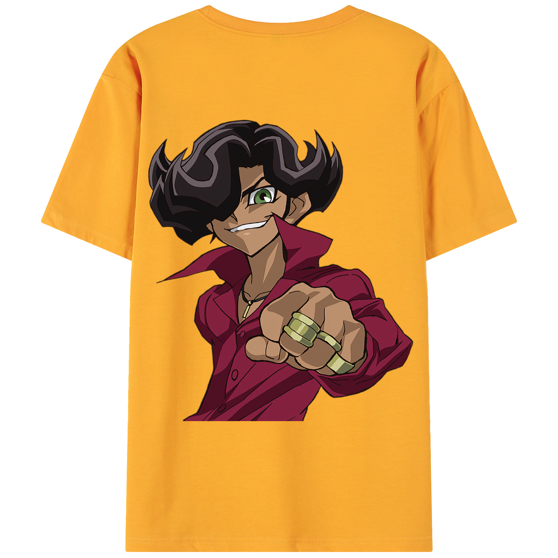 （画像用） 遊☆戯☆王 Yu-Gi-Oh! 綿100％ メンズ半袖Tシャツ（バックプリント） 通気性