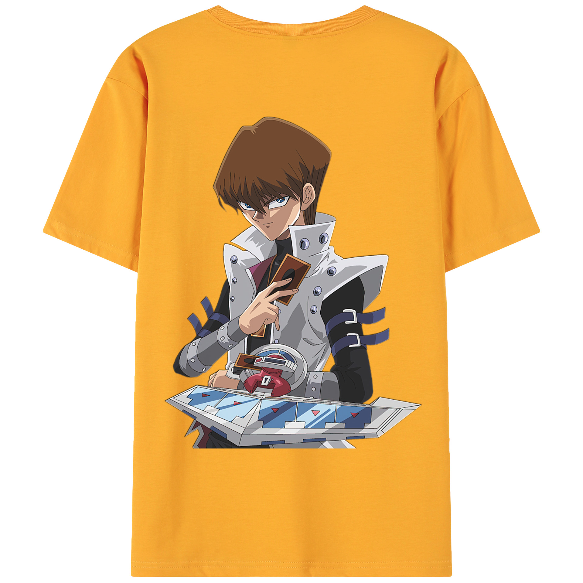 （画像用） 遊☆戯☆王 Yu-Gi-Oh! 綿100％ メンズ半袖Tシャツ（バックプリント） 通気性