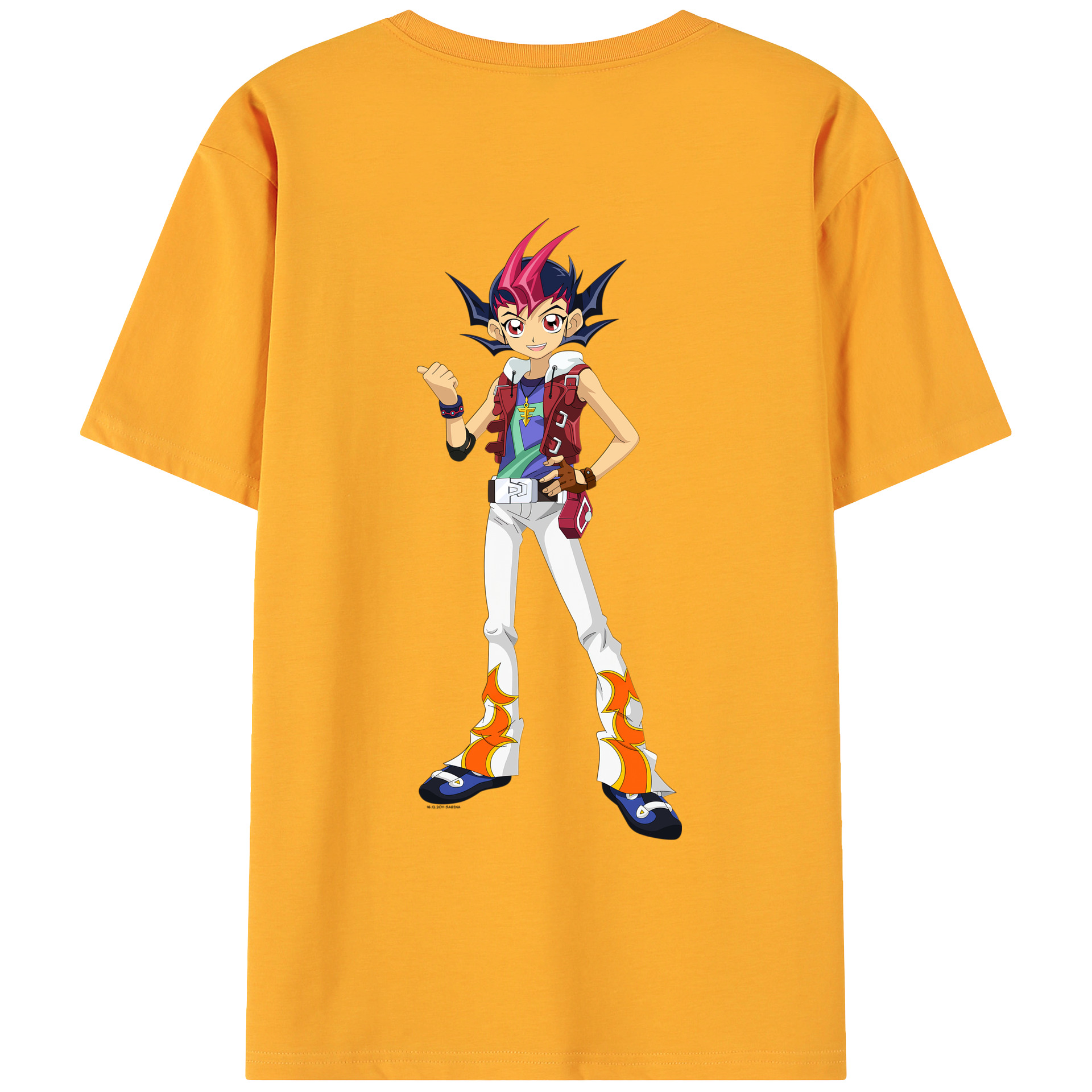 （画像用） 遊☆戯☆王 Yu-Gi-Oh! 綿100％ メンズ半袖Tシャツ（バックプリント） 通気性